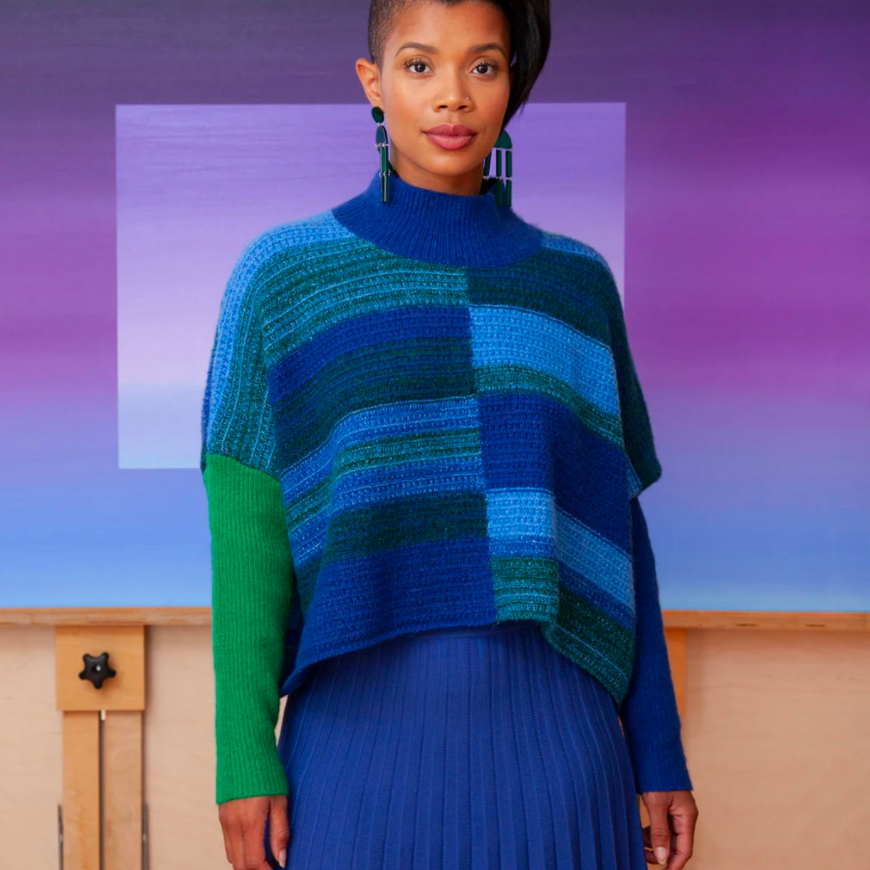Neo Aja Sweater in Blue Mix | KERISMA
