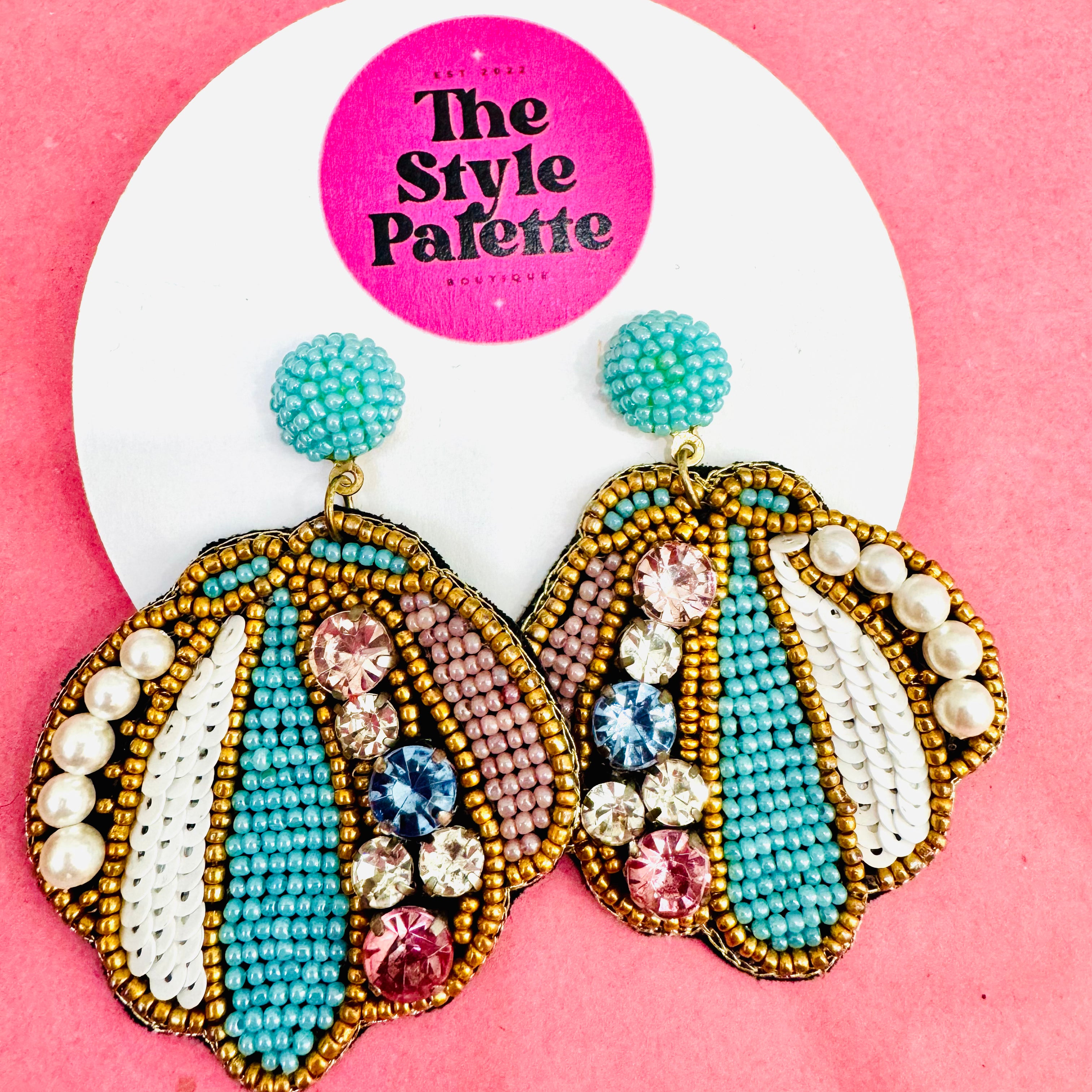 Colorful Clam Earrings