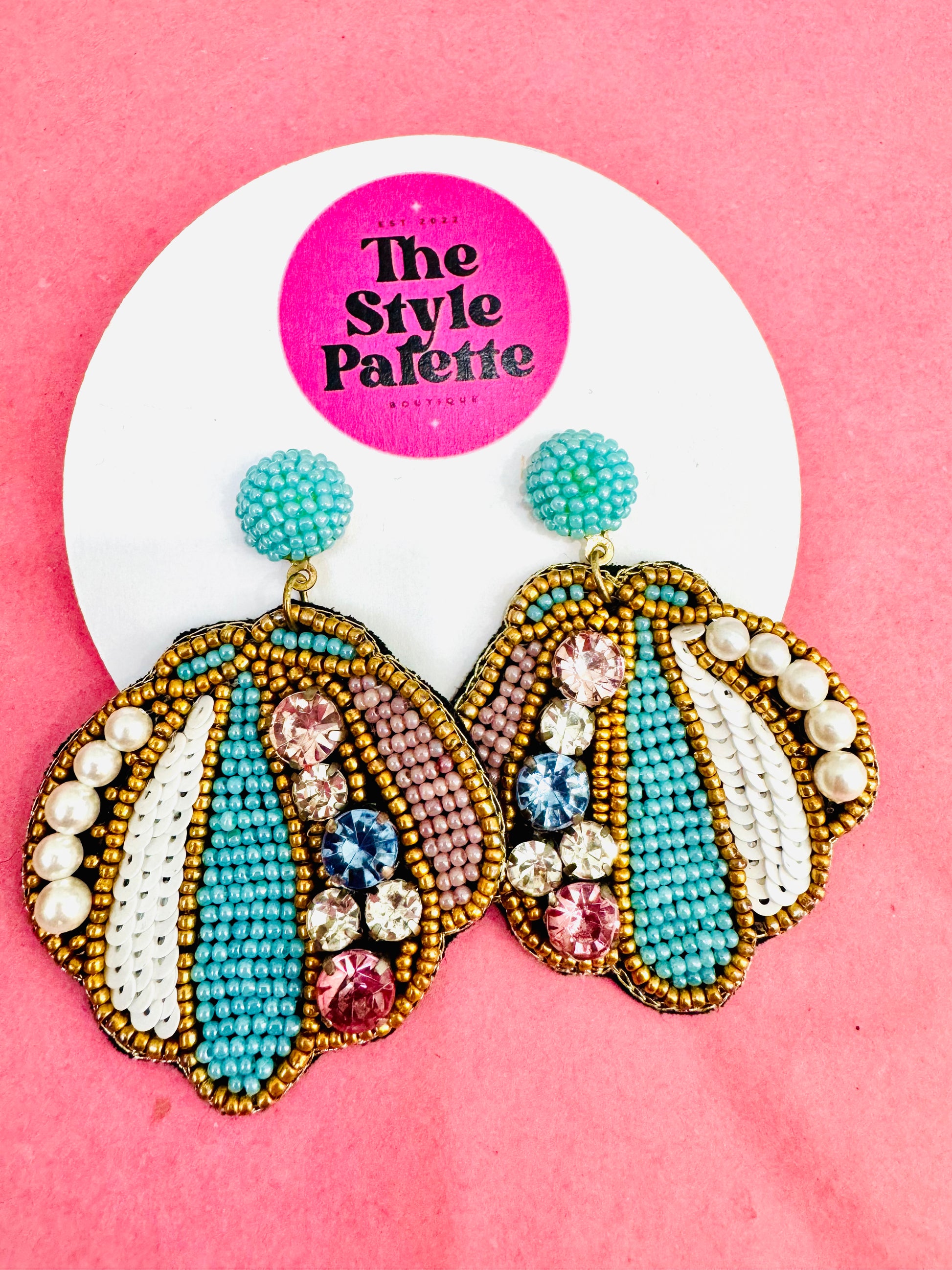 Colorful Clam Earrings