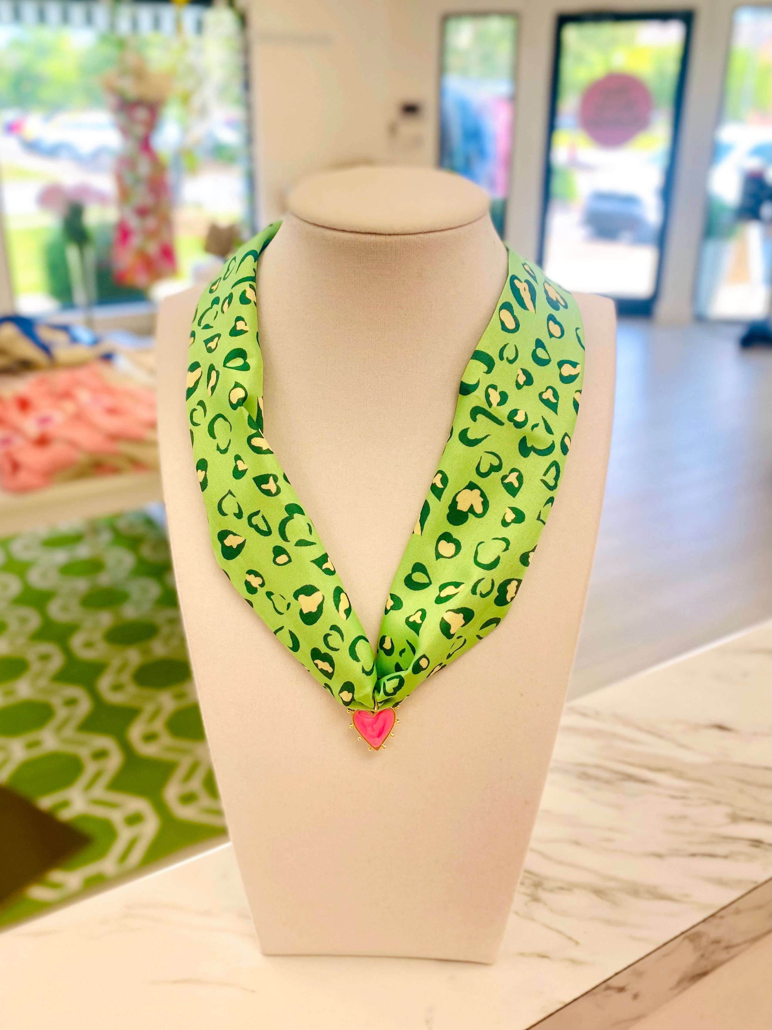 Cheetah Rocks Scarf Necklace