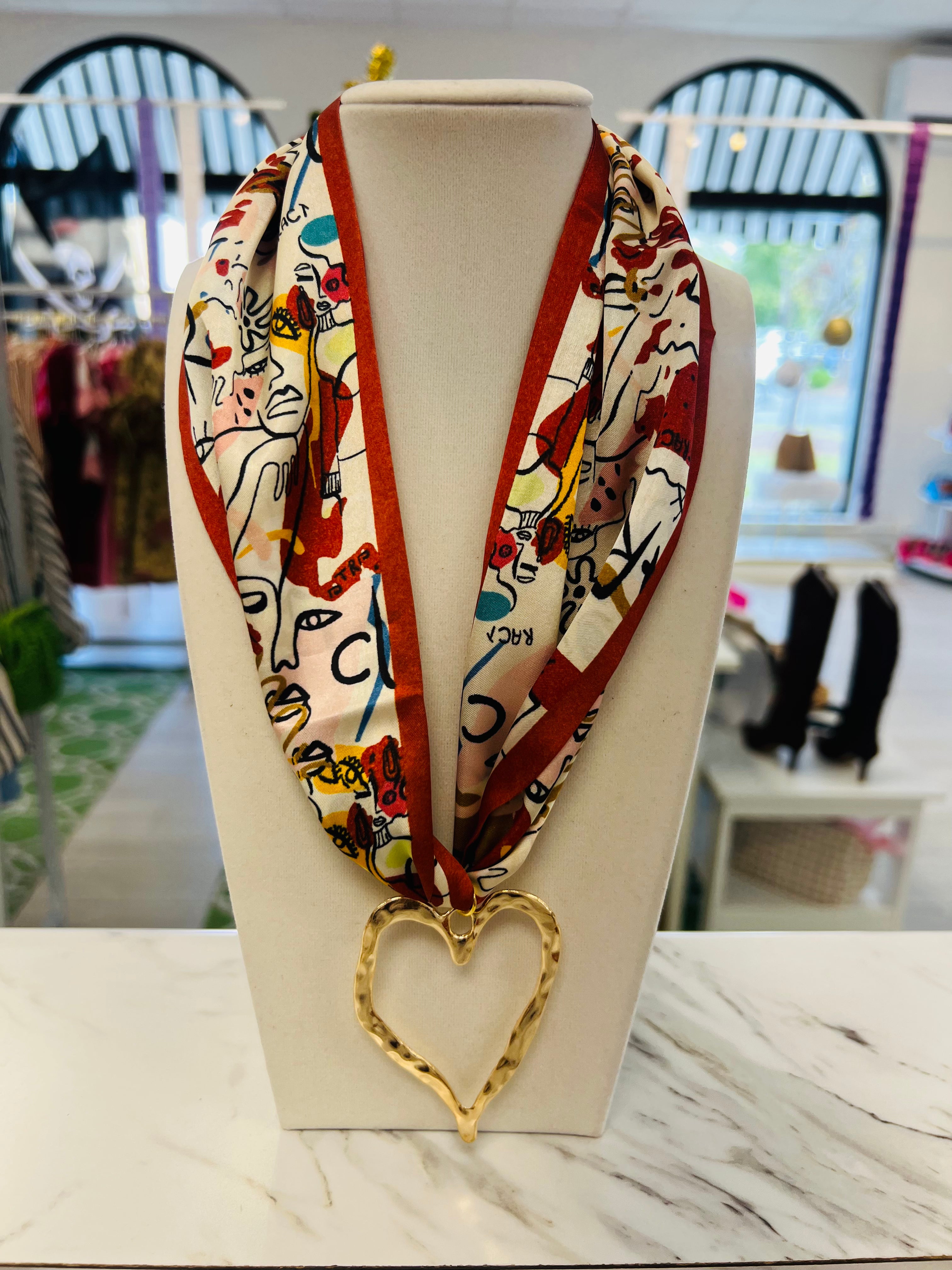 Abbie Abstract Scarf Necklace