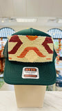 ORIJINAL Trucker Hat in Hunter Green - Mint/Coral/Red Patch