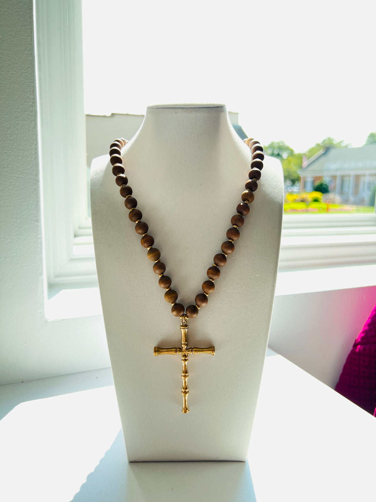 Beaded Cross Necklace