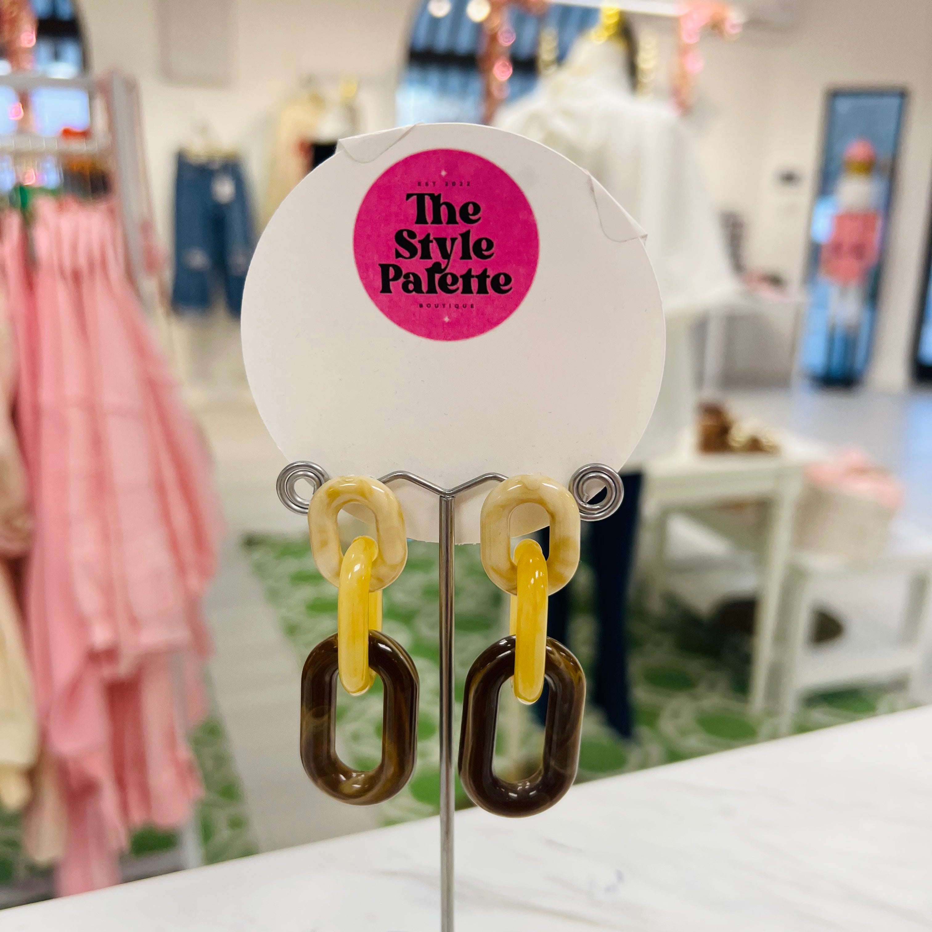 Acrylic Link Earrings