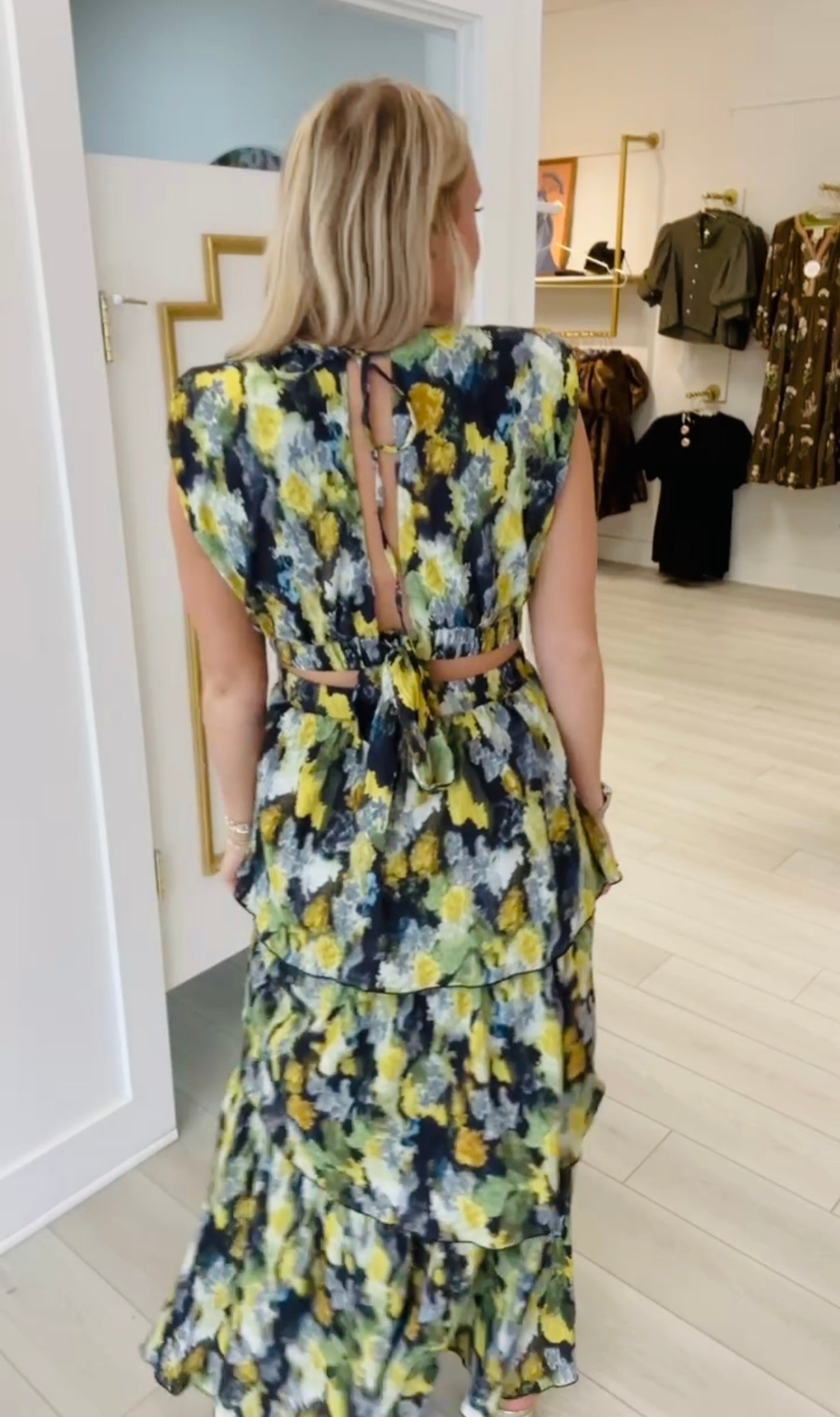 Picasso Watercolor Tiered Maxi