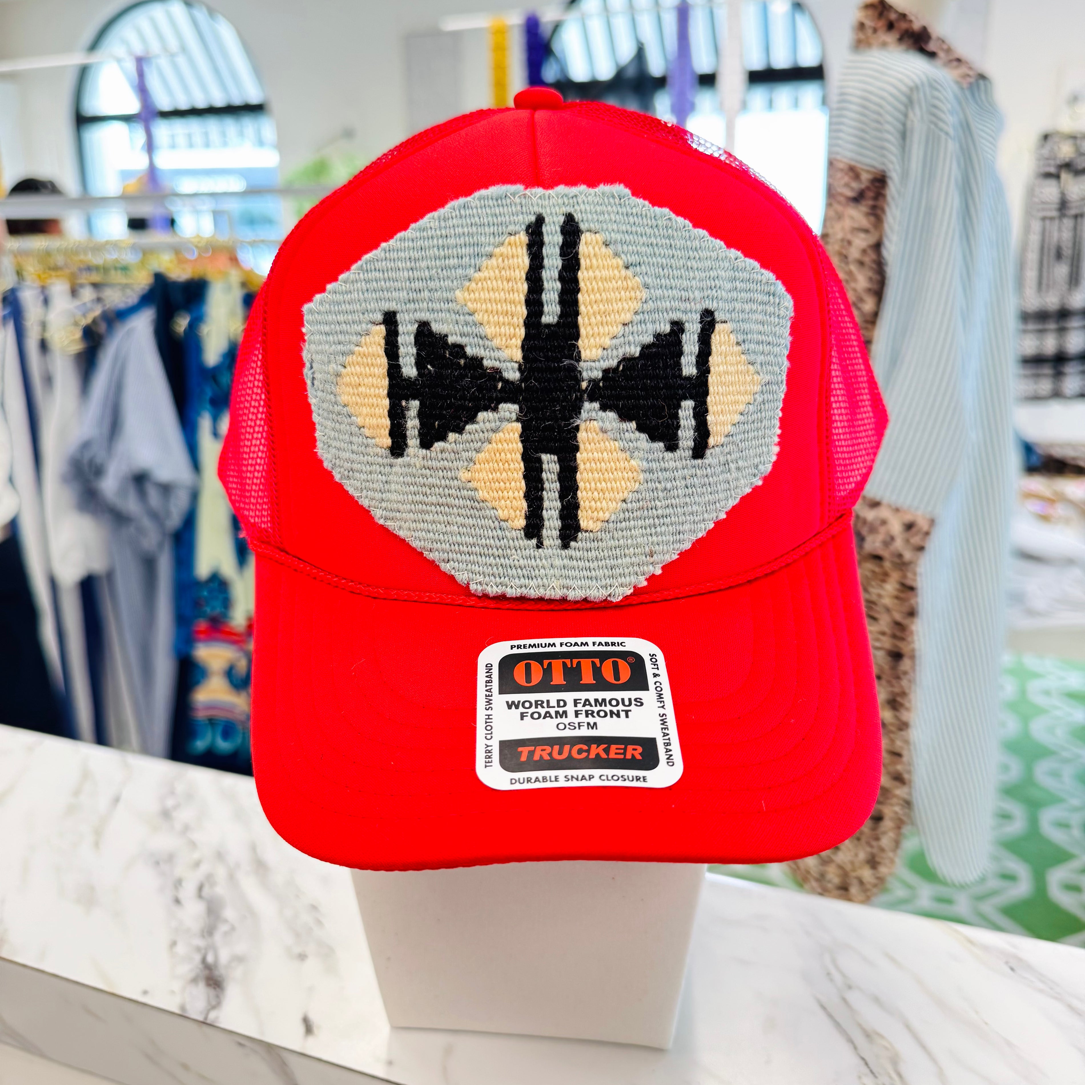 ORIJINAL Trucker In Red - Blue/Cream/Black Patch