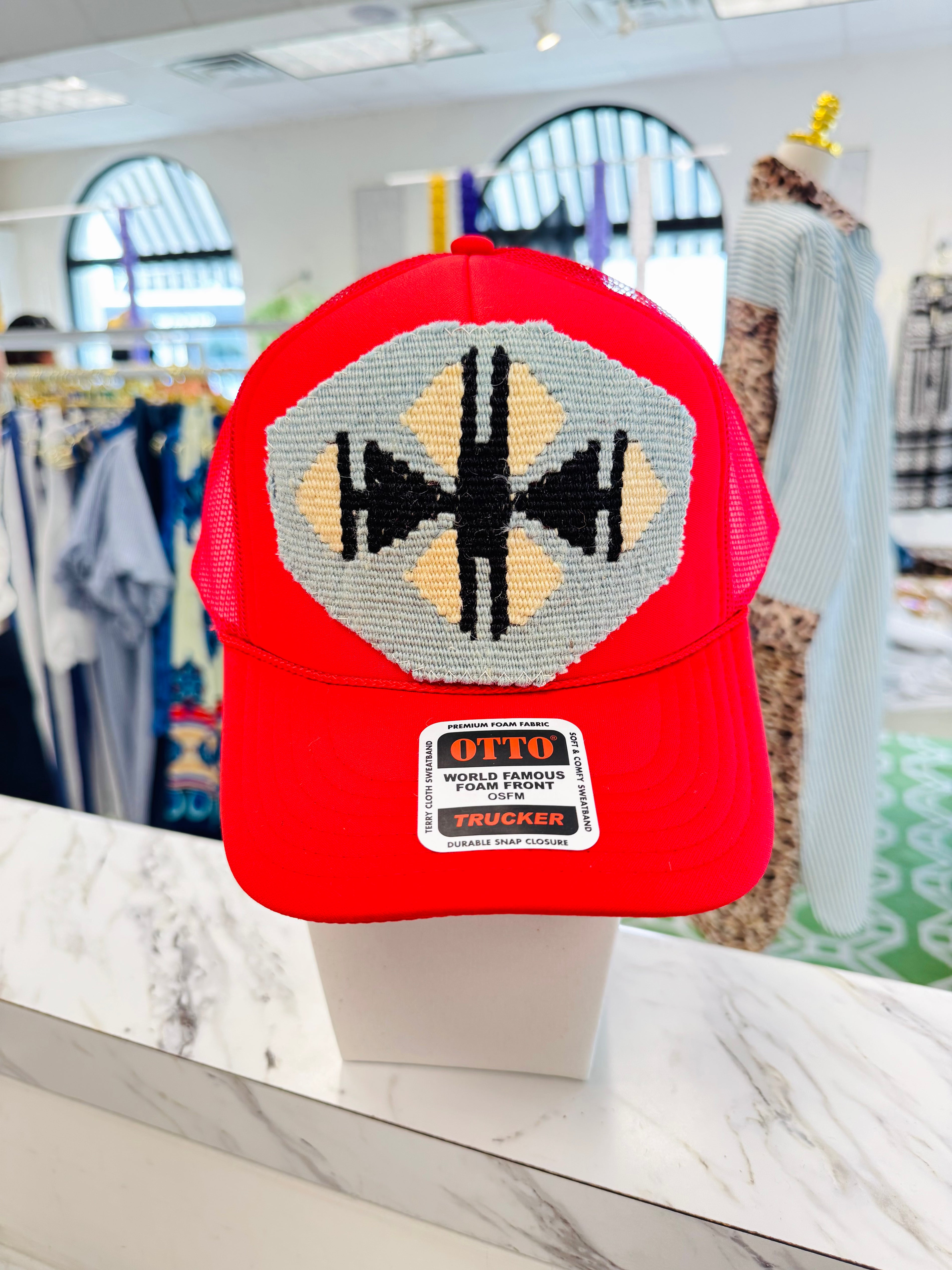 ORIJINAL Trucker In Red - Blue/Cream/Black Patch