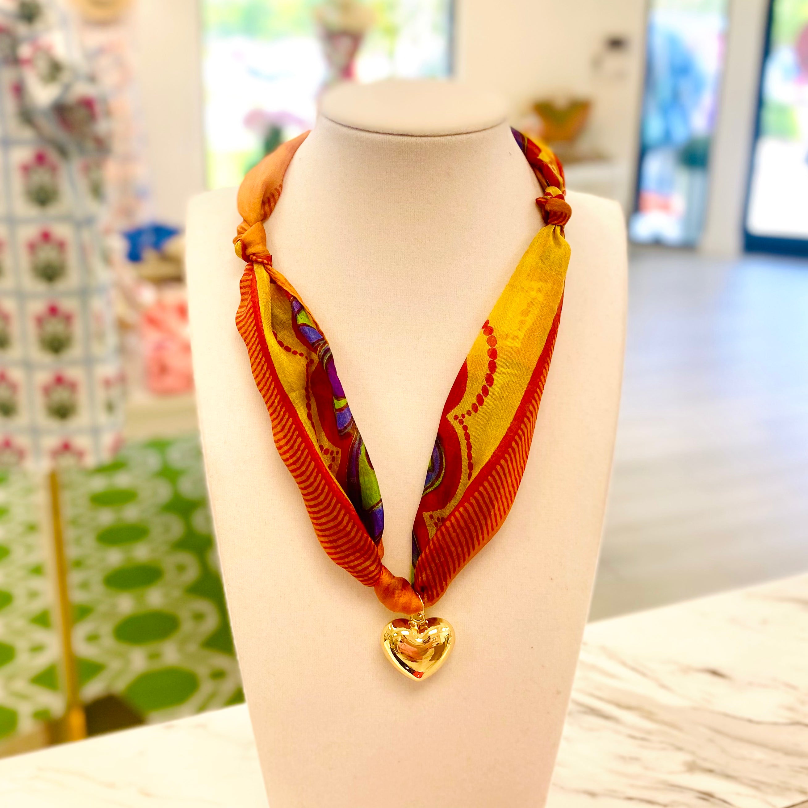 Rainbow Rana Scarf Necklace