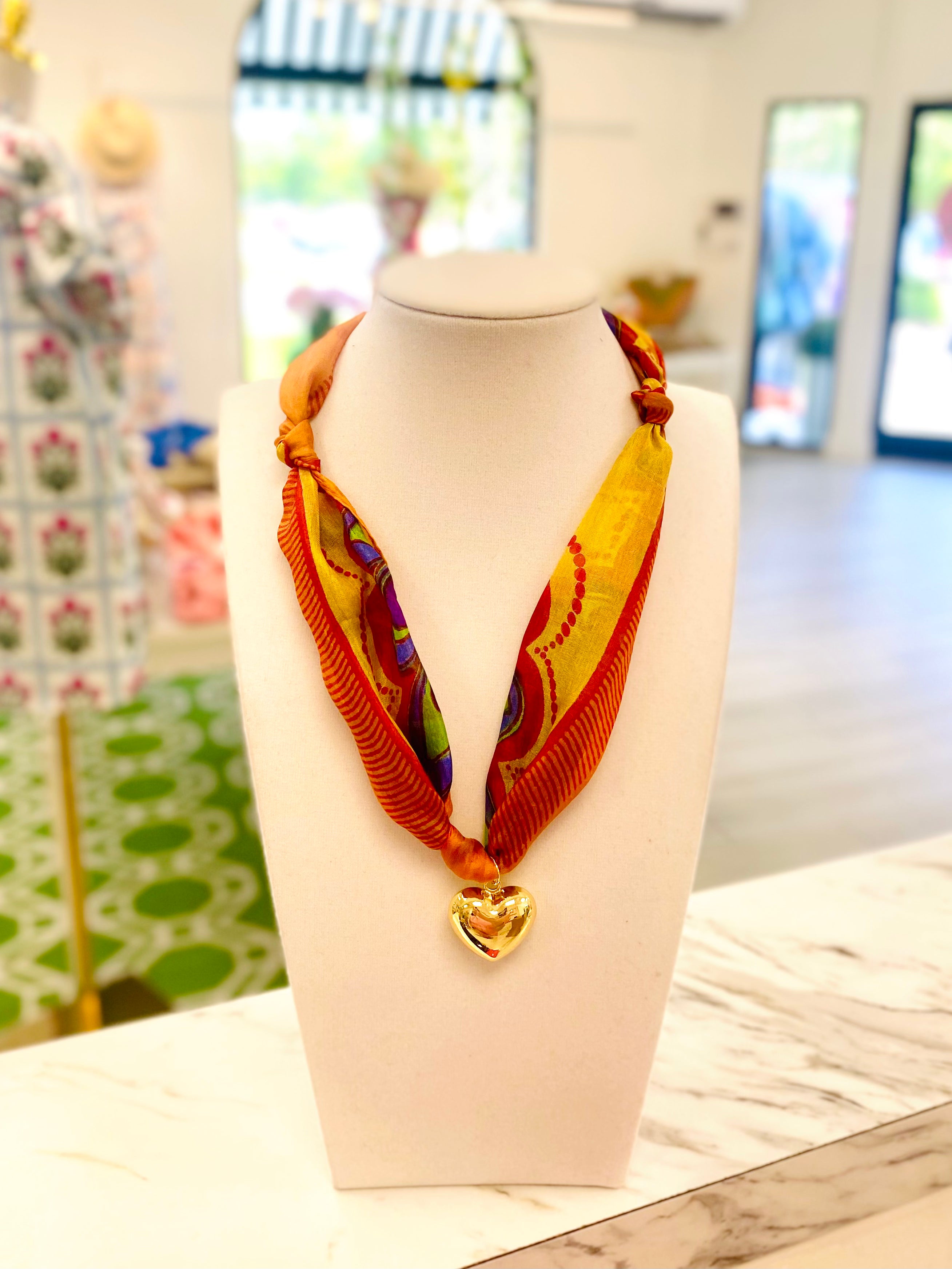 Rainbow Rana Scarf Necklace