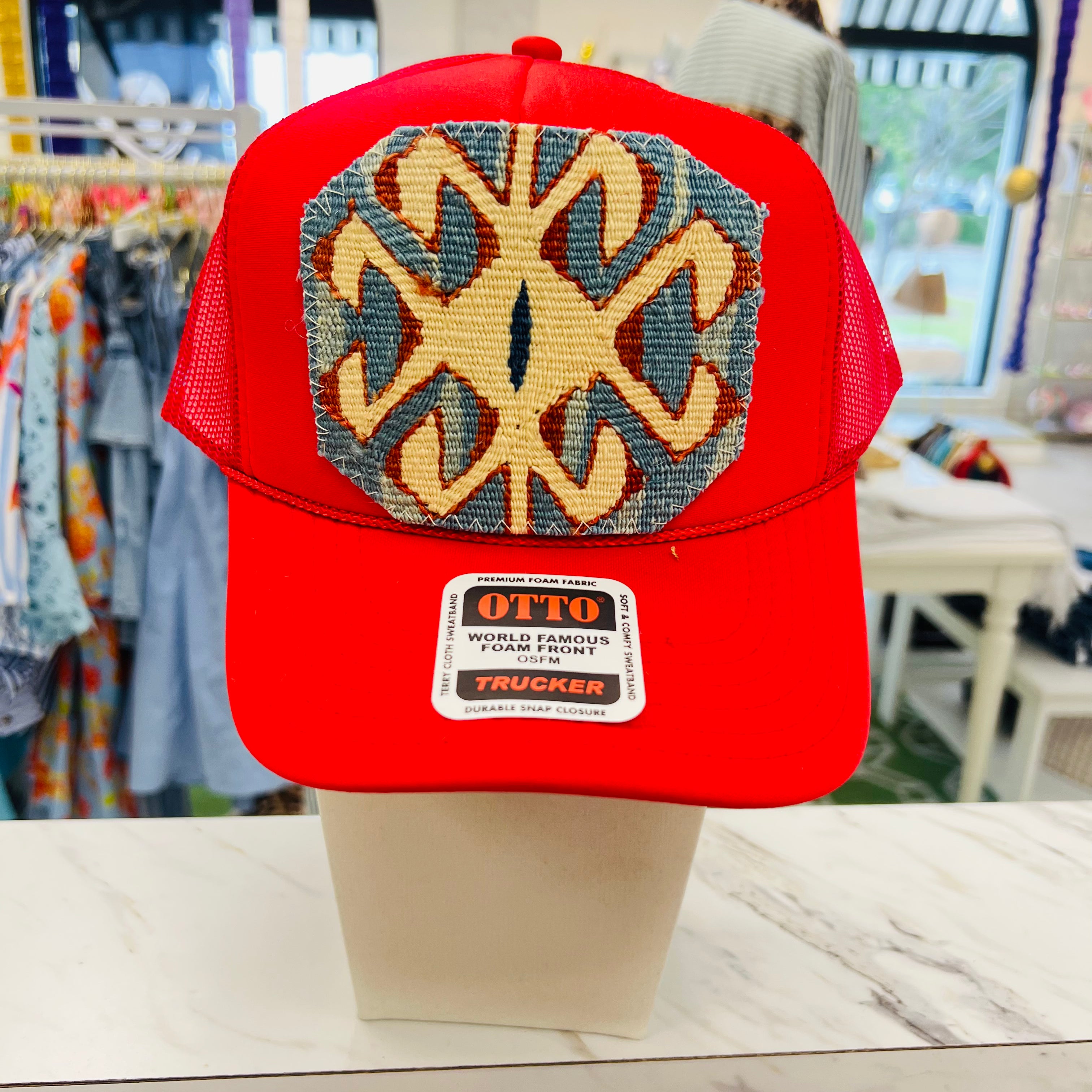 ORIJINAL Trucker Hat in Red - Blue/Cream/Rust