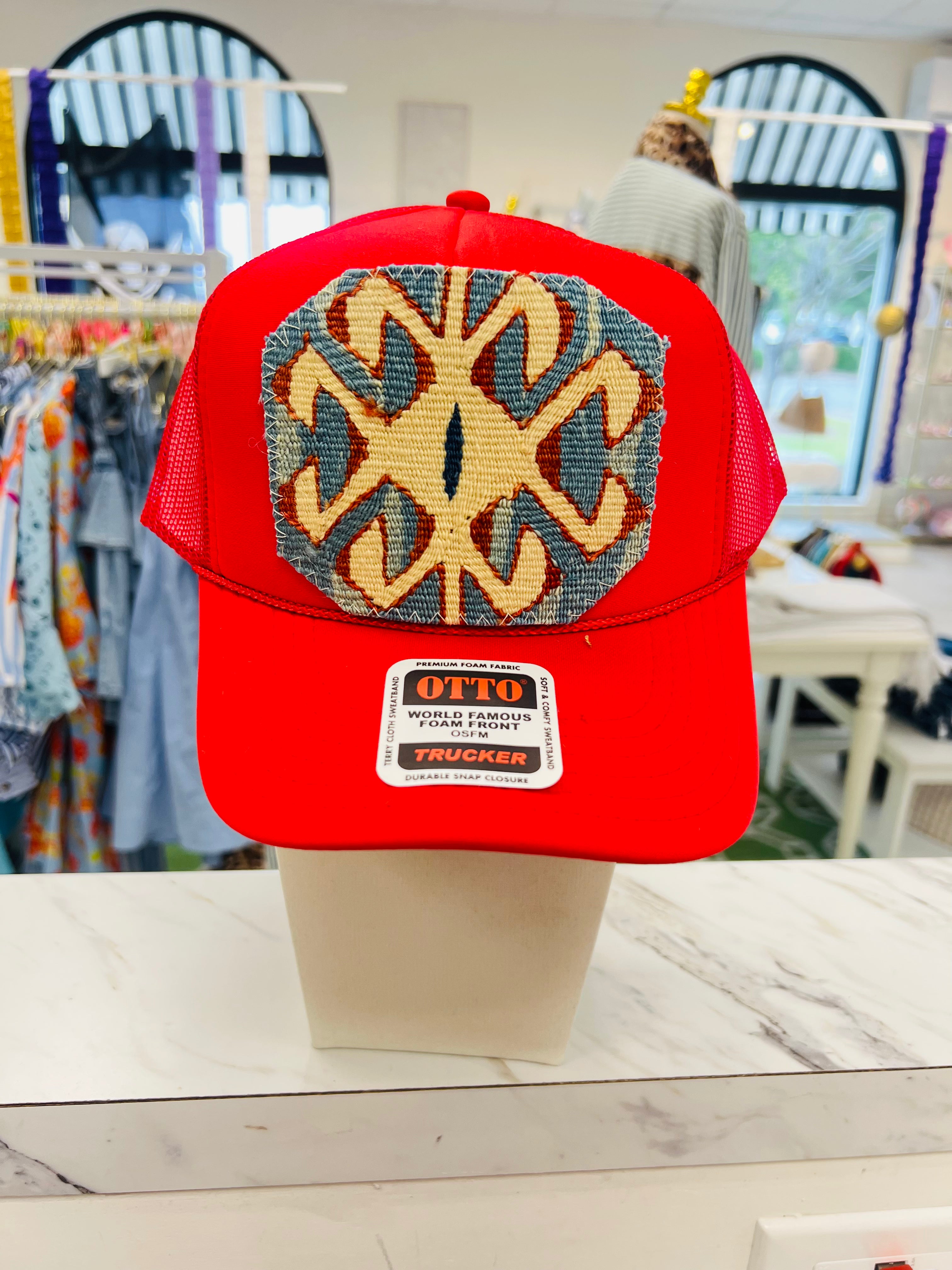 ORIJINAL Trucker Hat in Red - Blue/Cream/Rust