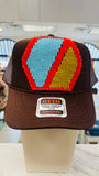 ORIJINAL Trucker Hat in Brown - Red/Light Blue/Tan Patch