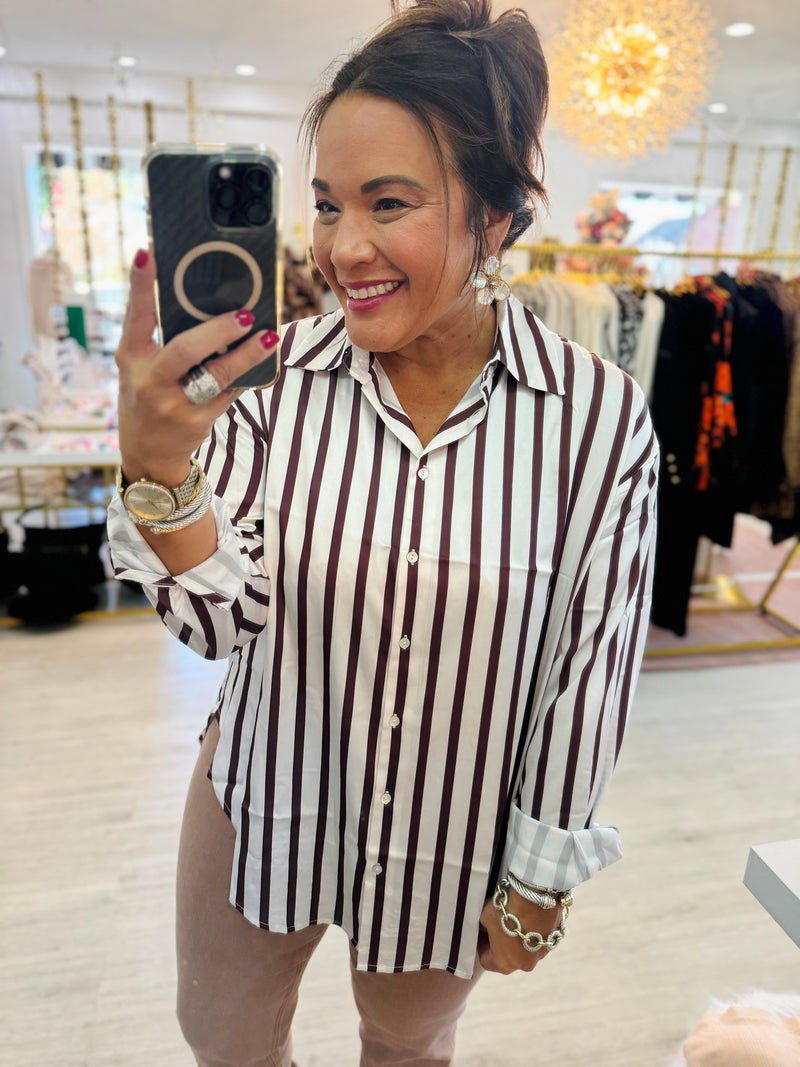 Stripes of Chocolate Blouse