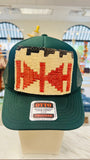ORIJINAL Trucker Hat in Hunter Green - Cream/Red Patch
