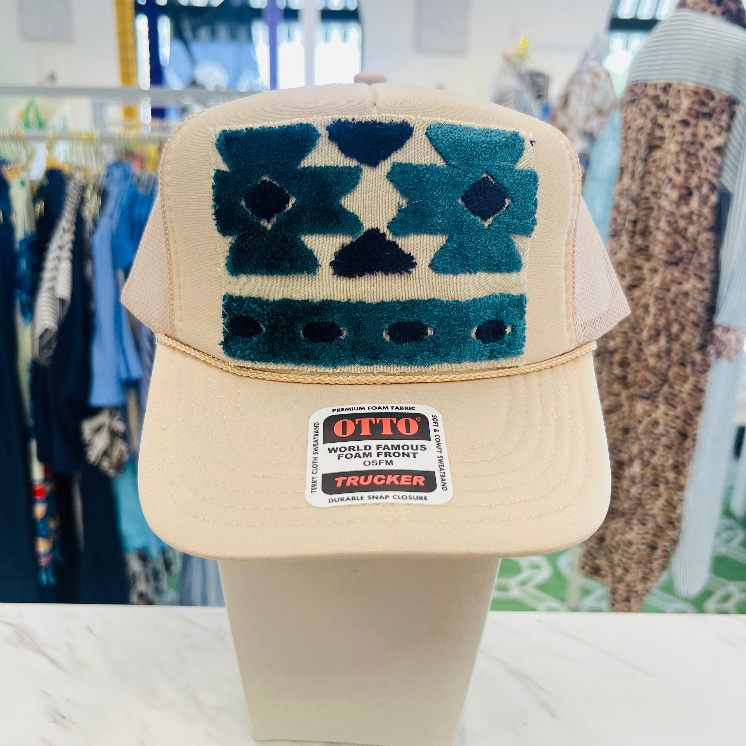 ORIJINAL Trucker Hat in Tan - Teal/Navy/ White