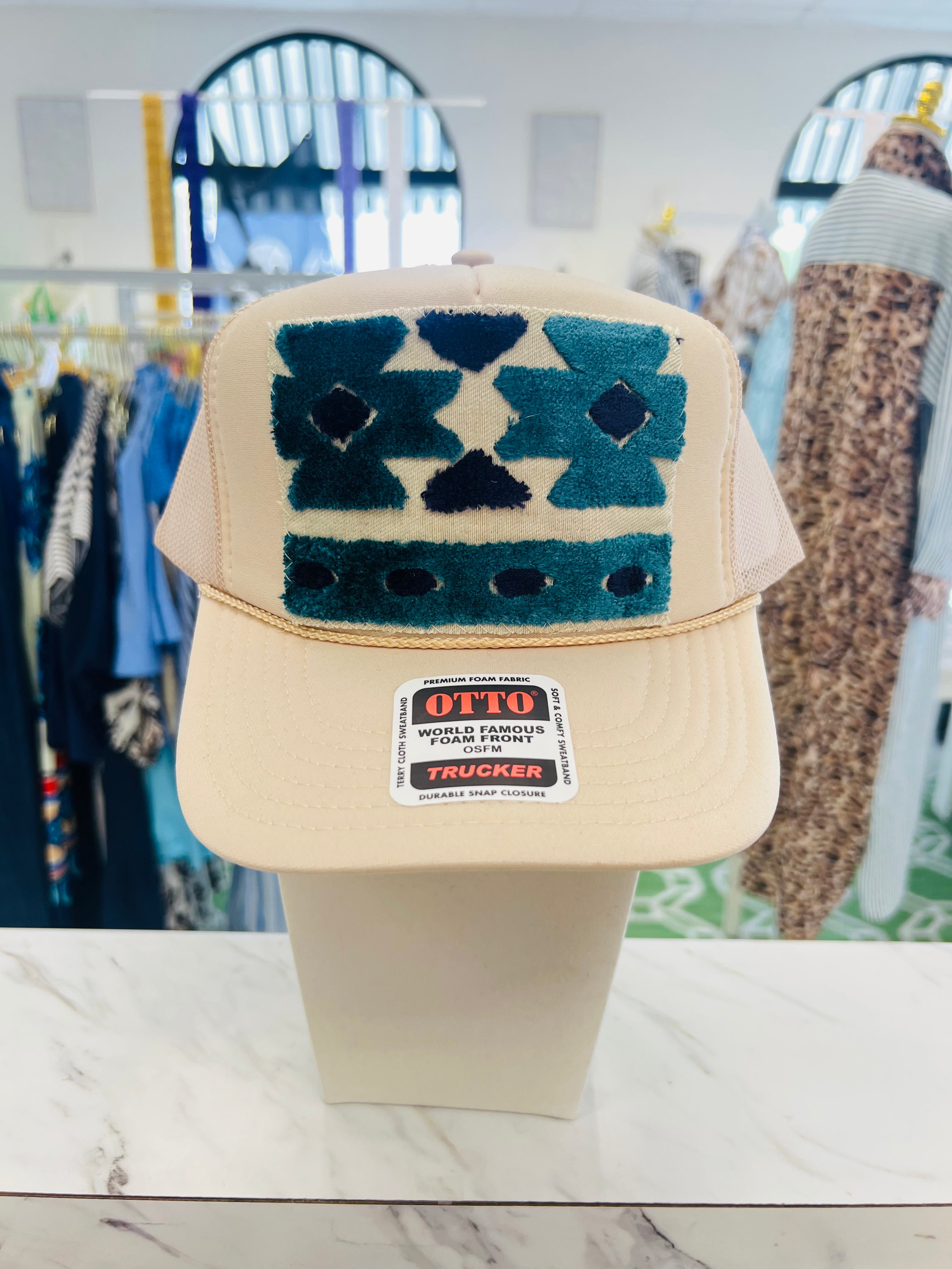 ORIJINAL Trucker Hat in Tan - Teal/Navy/ White