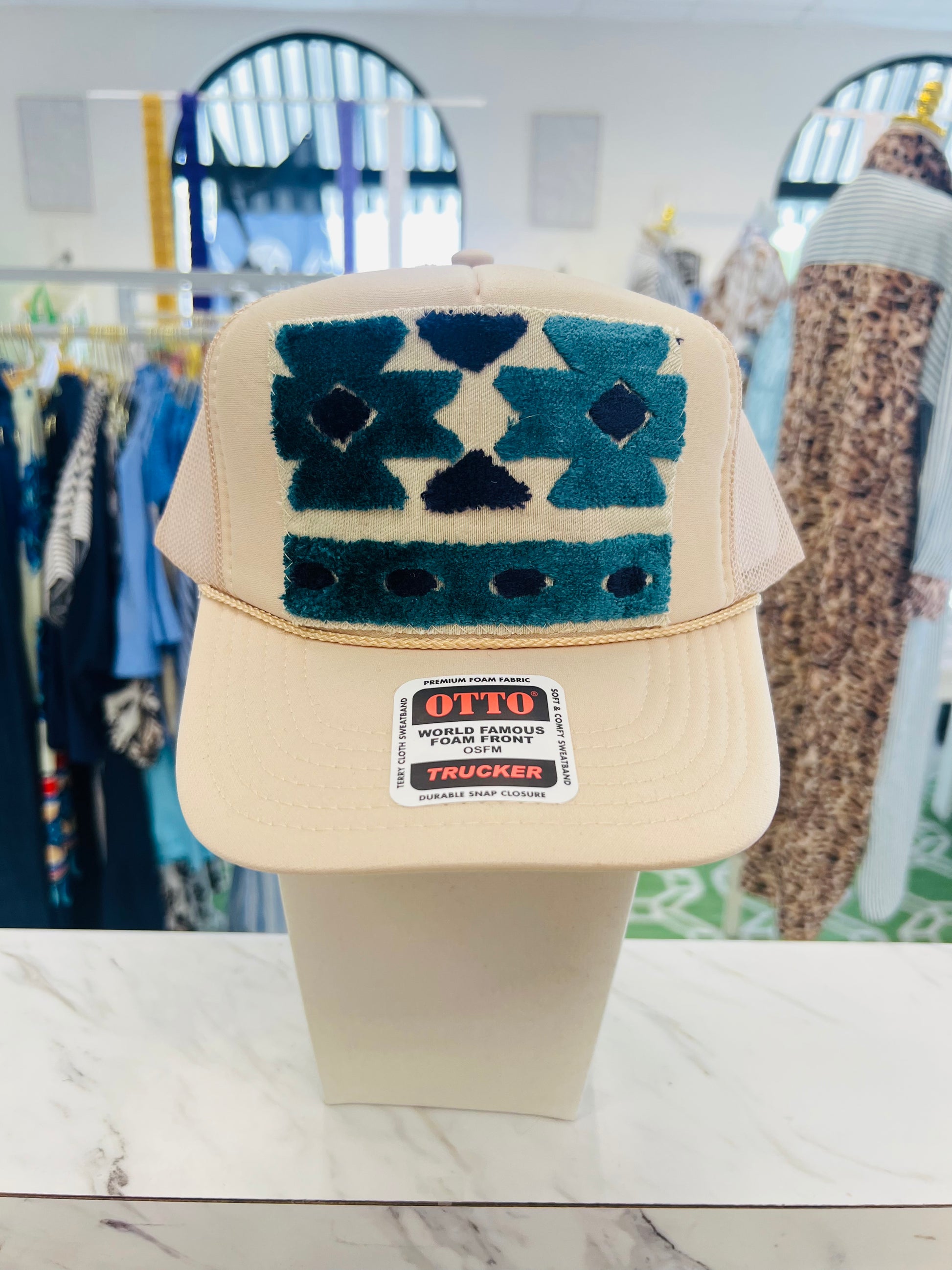 ORIJINAL Trucker Hat in Tan - Teal/Navy/ White