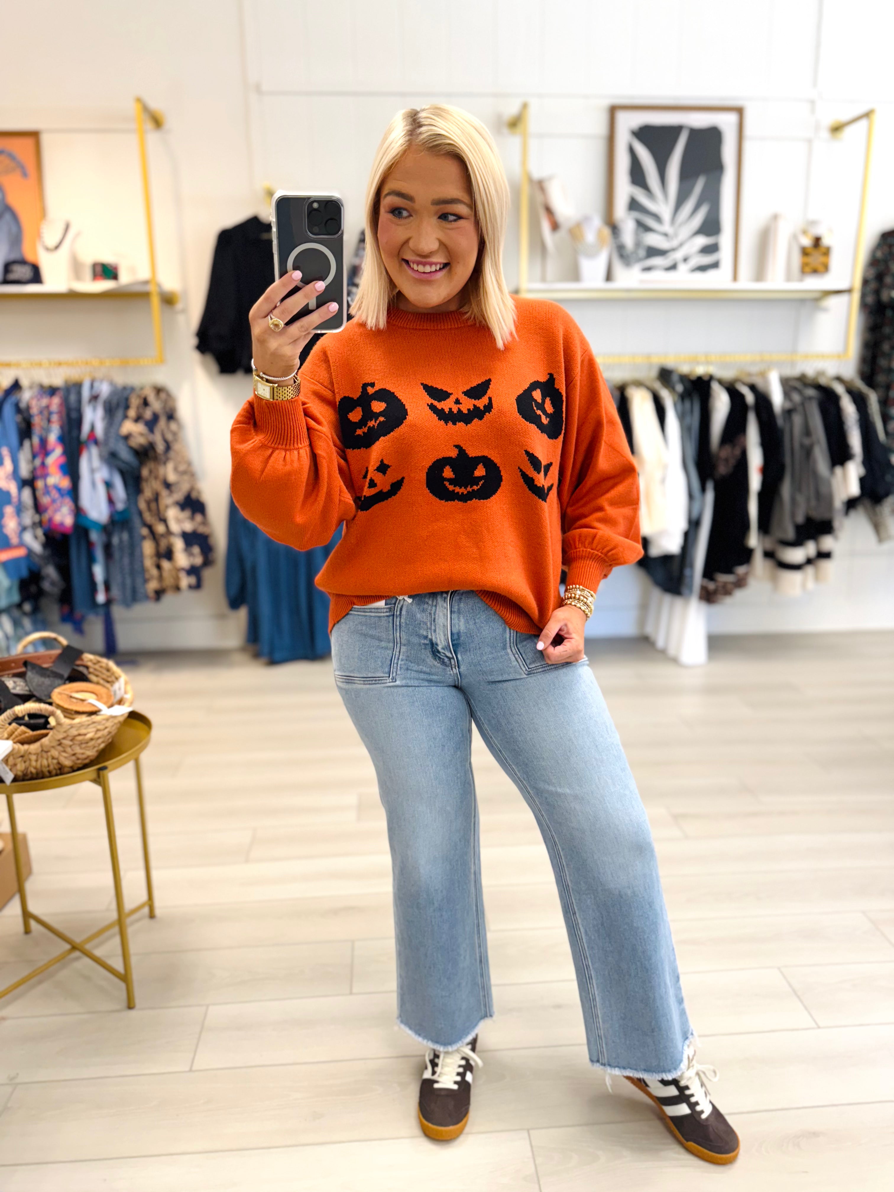 Split Mood Pumpkins Sweater