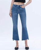 Mid Rise Super Soft Crop Flare Denim | Vervet