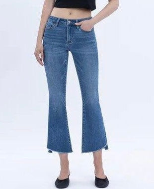 Mid Rise Super Soft Crop Flare Denim | Vervet