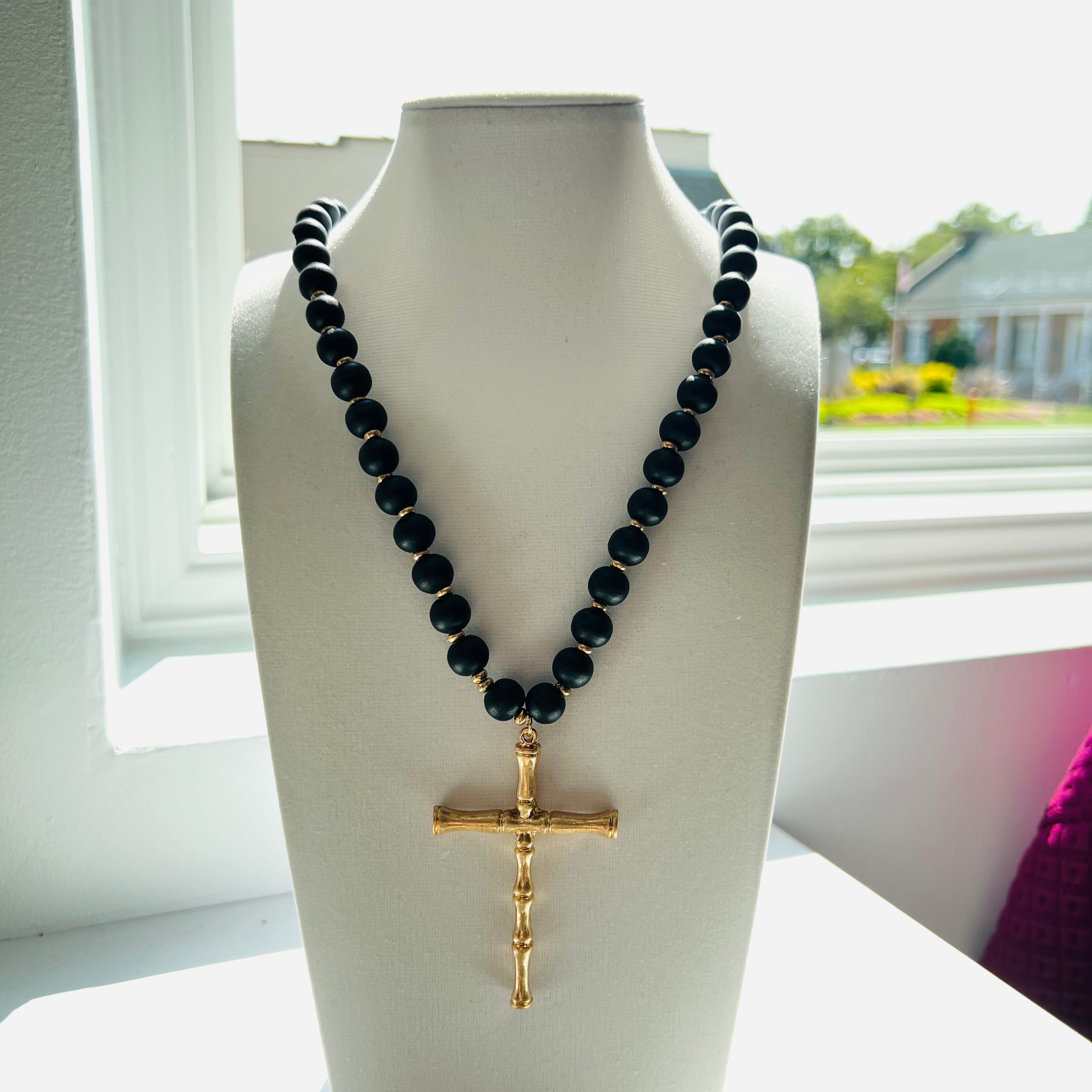 Beaded Cross Necklace