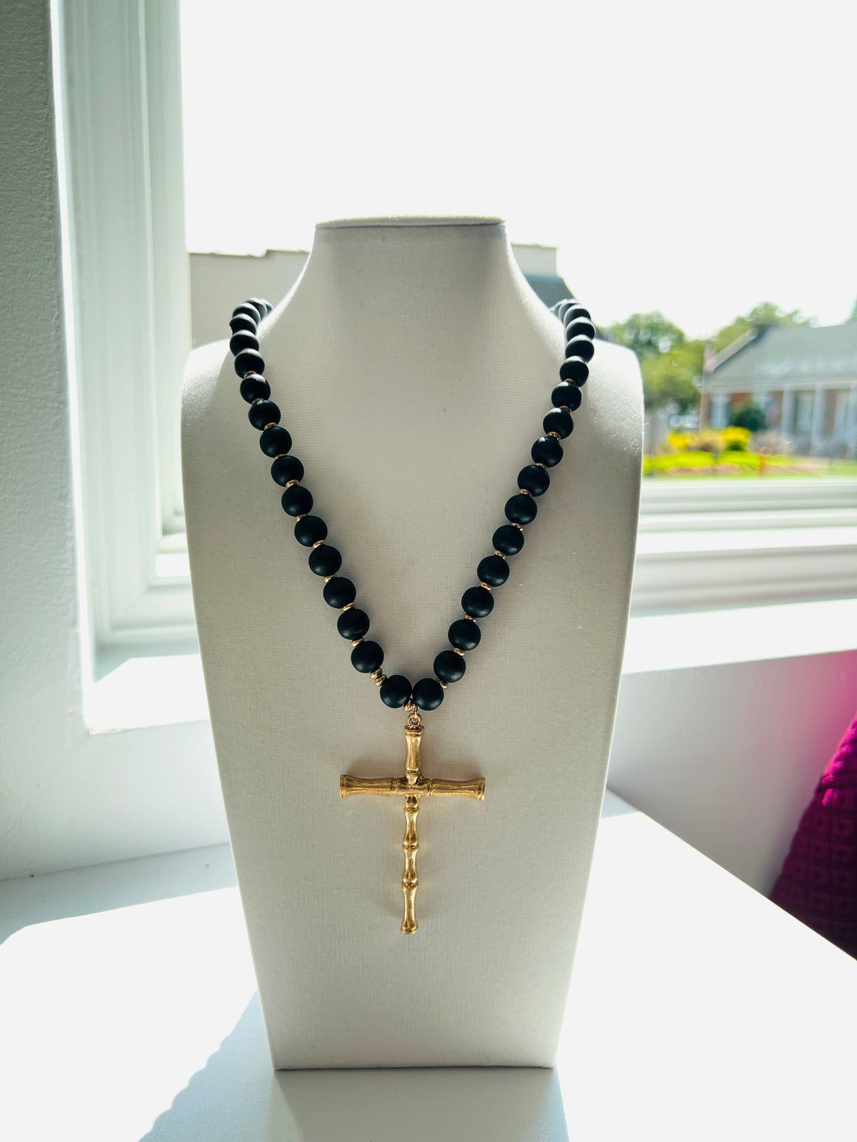 Beaded Cross Necklace