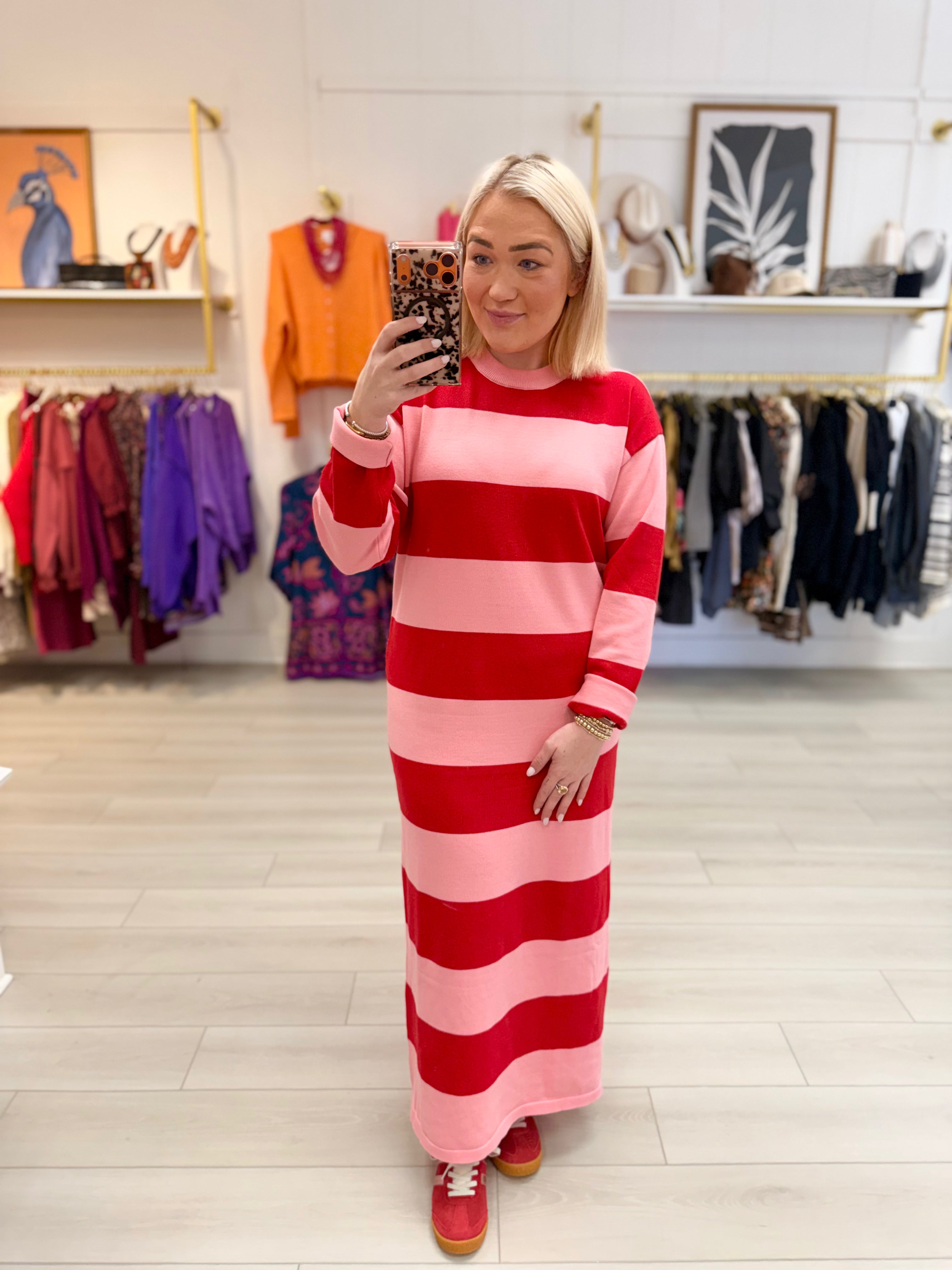 Mixed Berries Sweater Dress