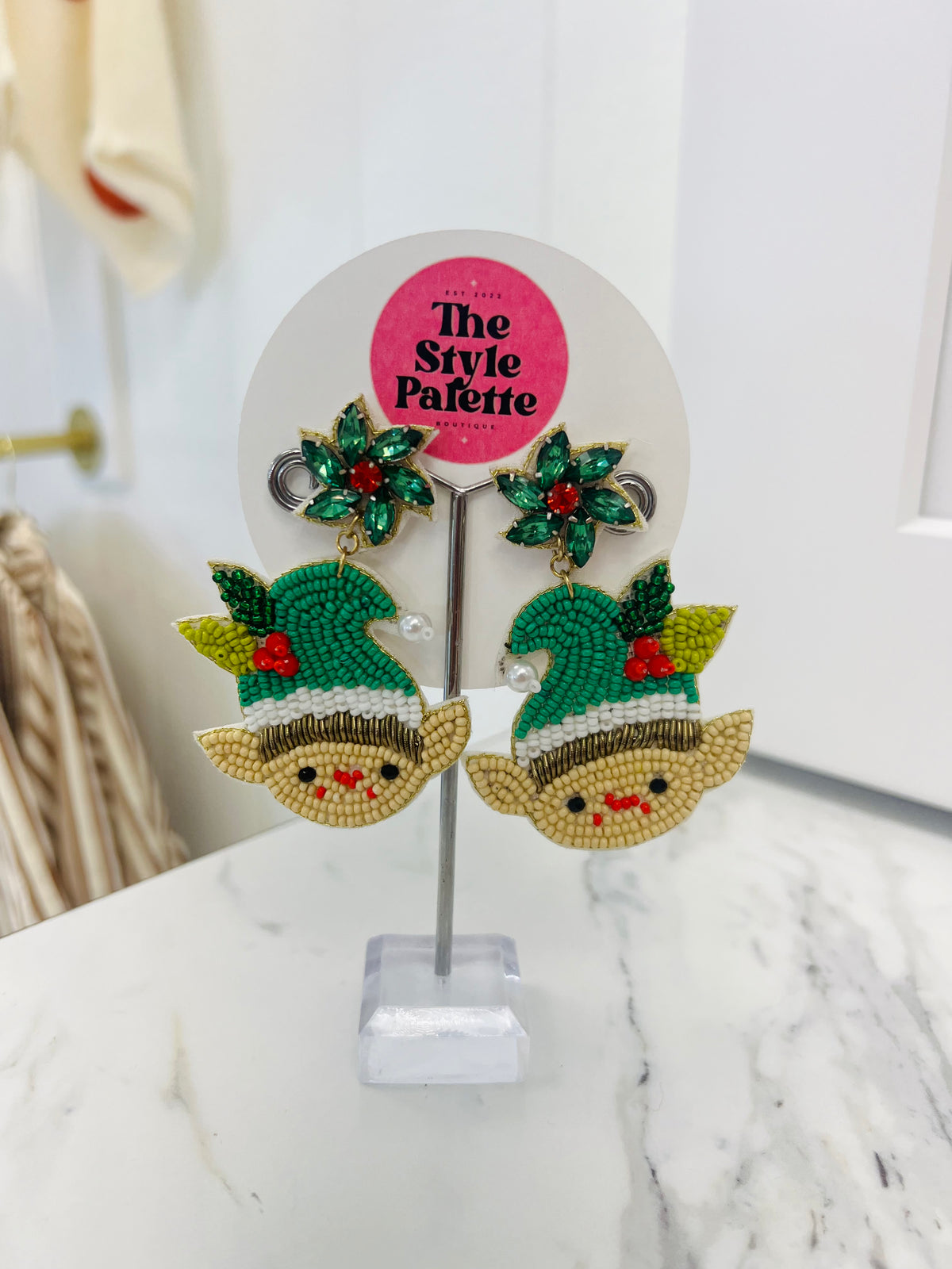 Buddy the Elf Beaded Earrings