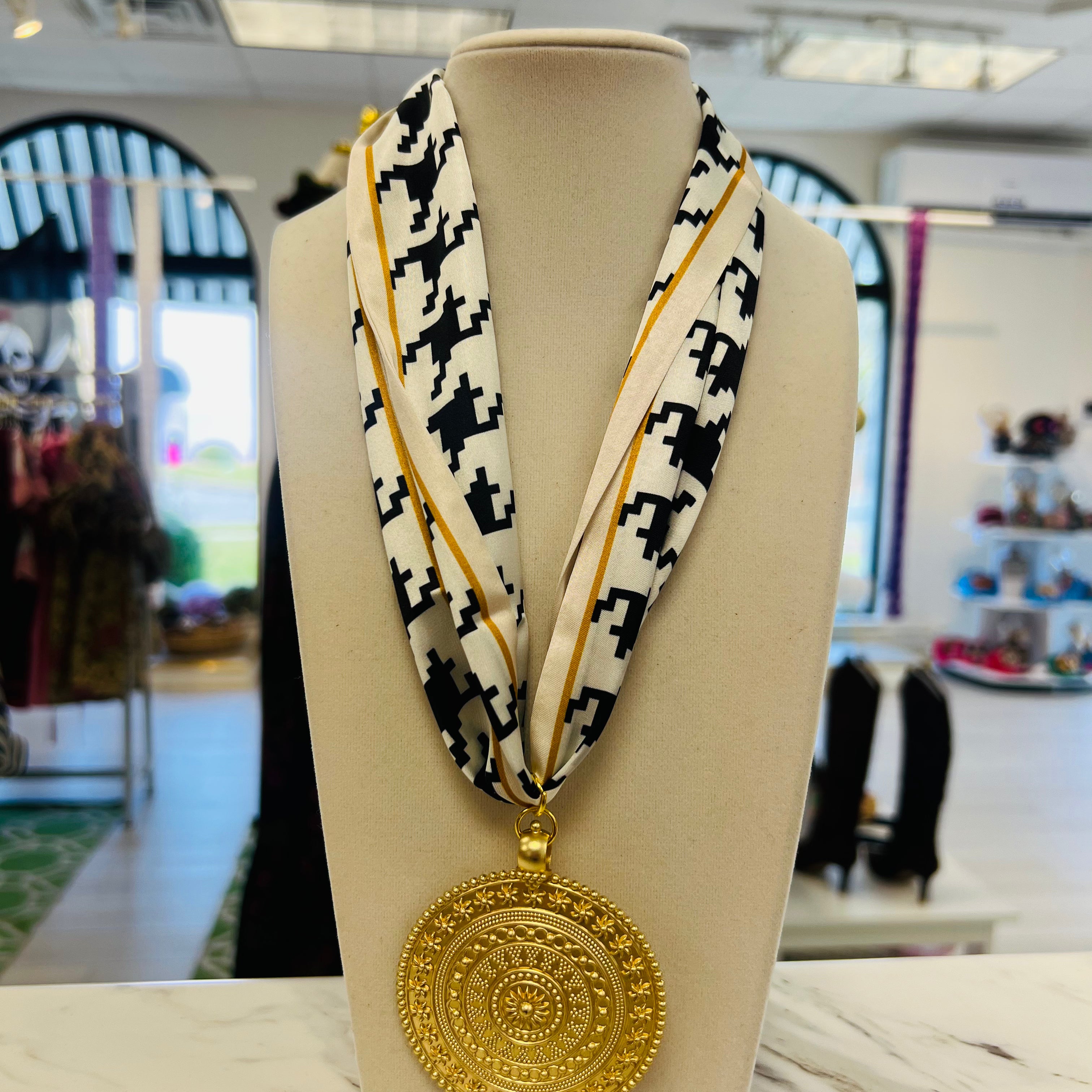 September Sun Scarf Necklace