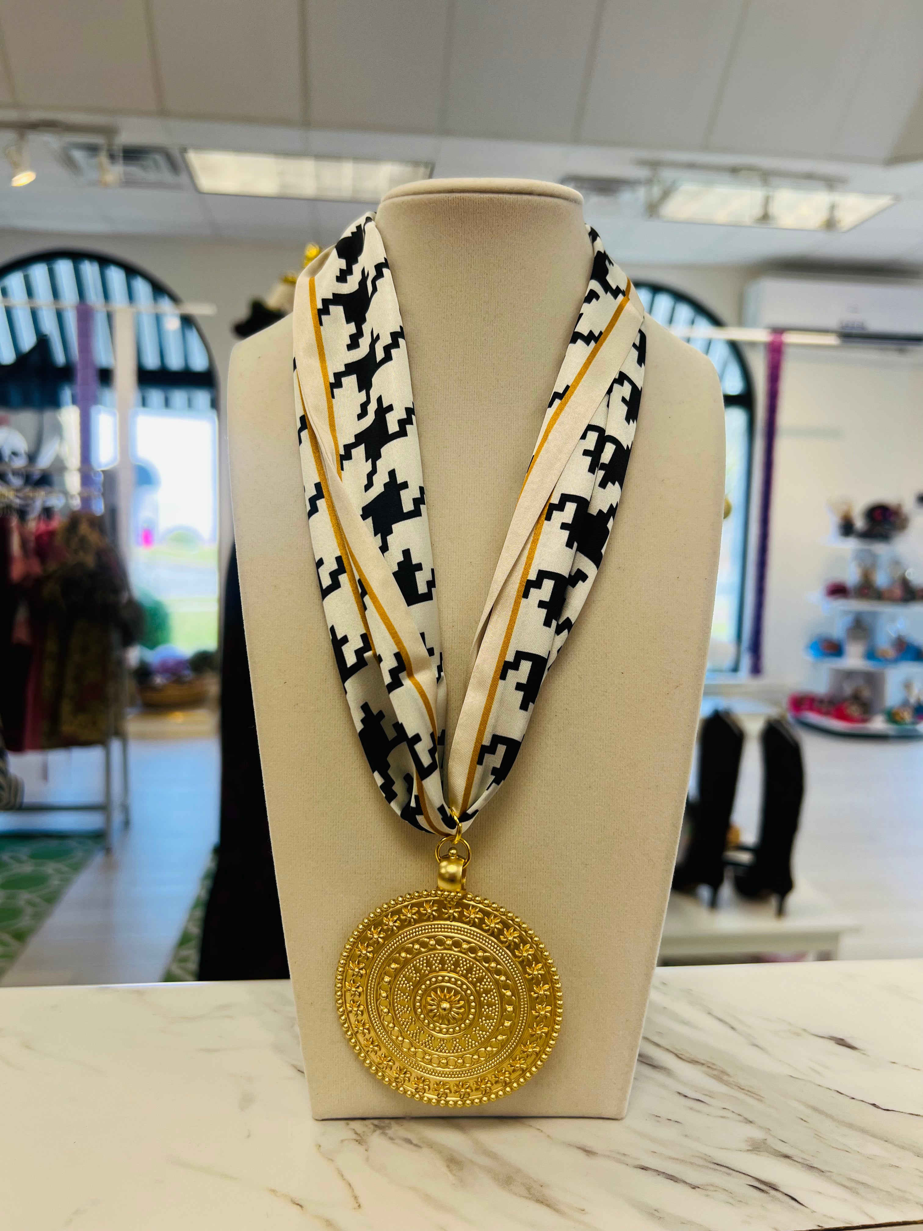 September Sun Scarf Necklace