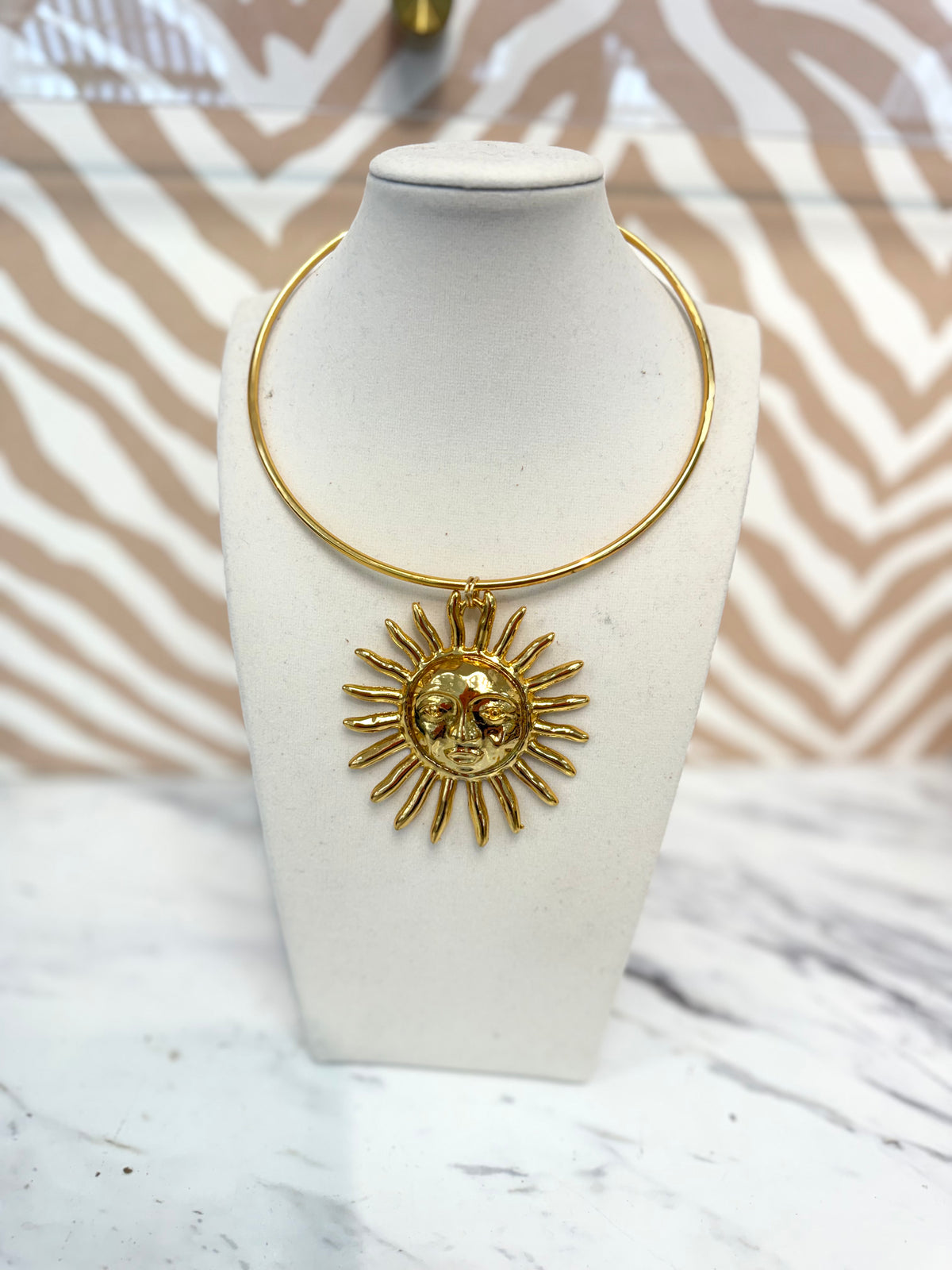 Sun Face Necklace