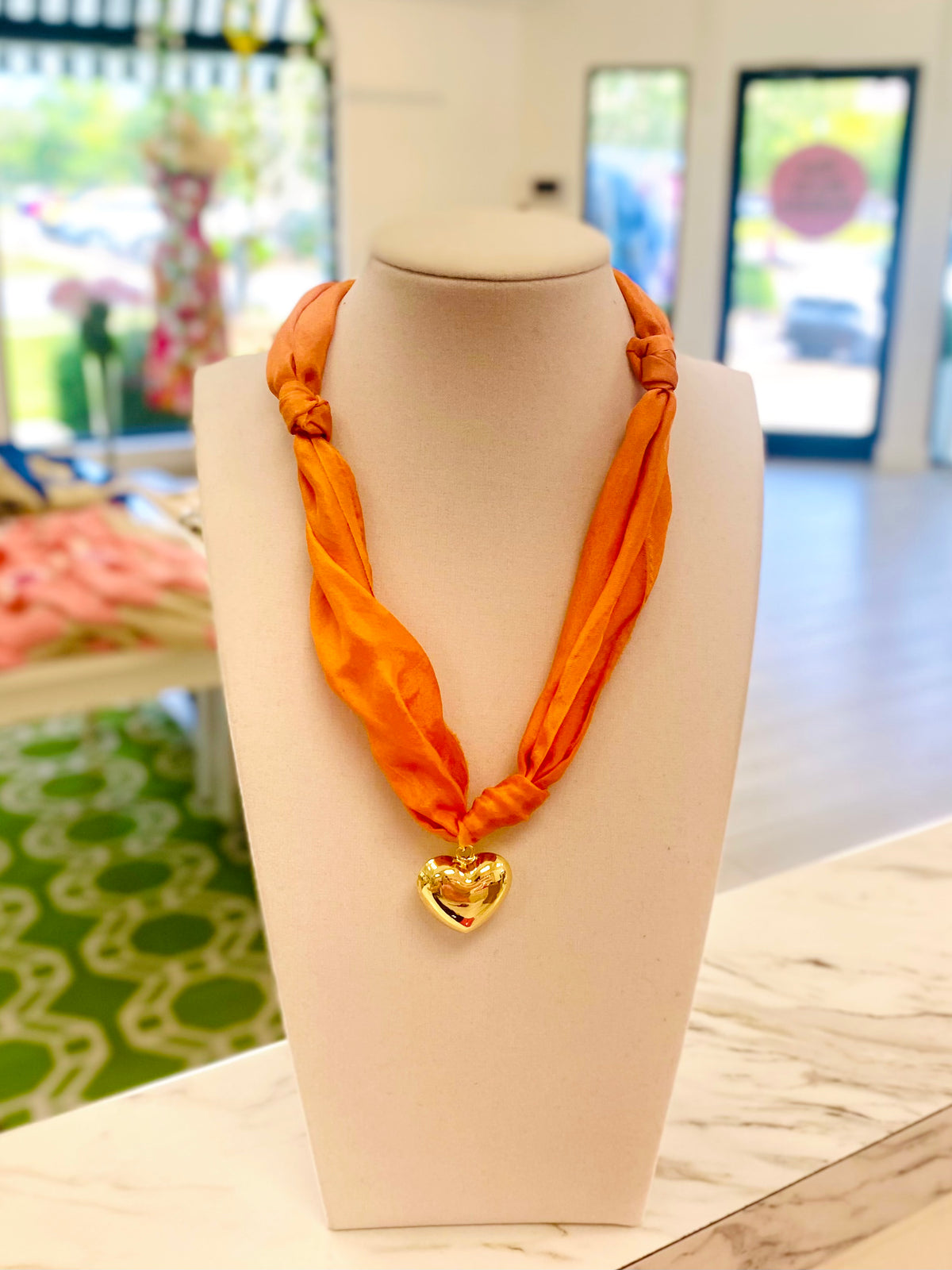 Orangeade Scarf Necklace