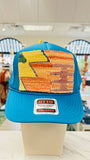 ORIJINAL Trucker Hat in Teal - Yellow/Orange/Purple Patch