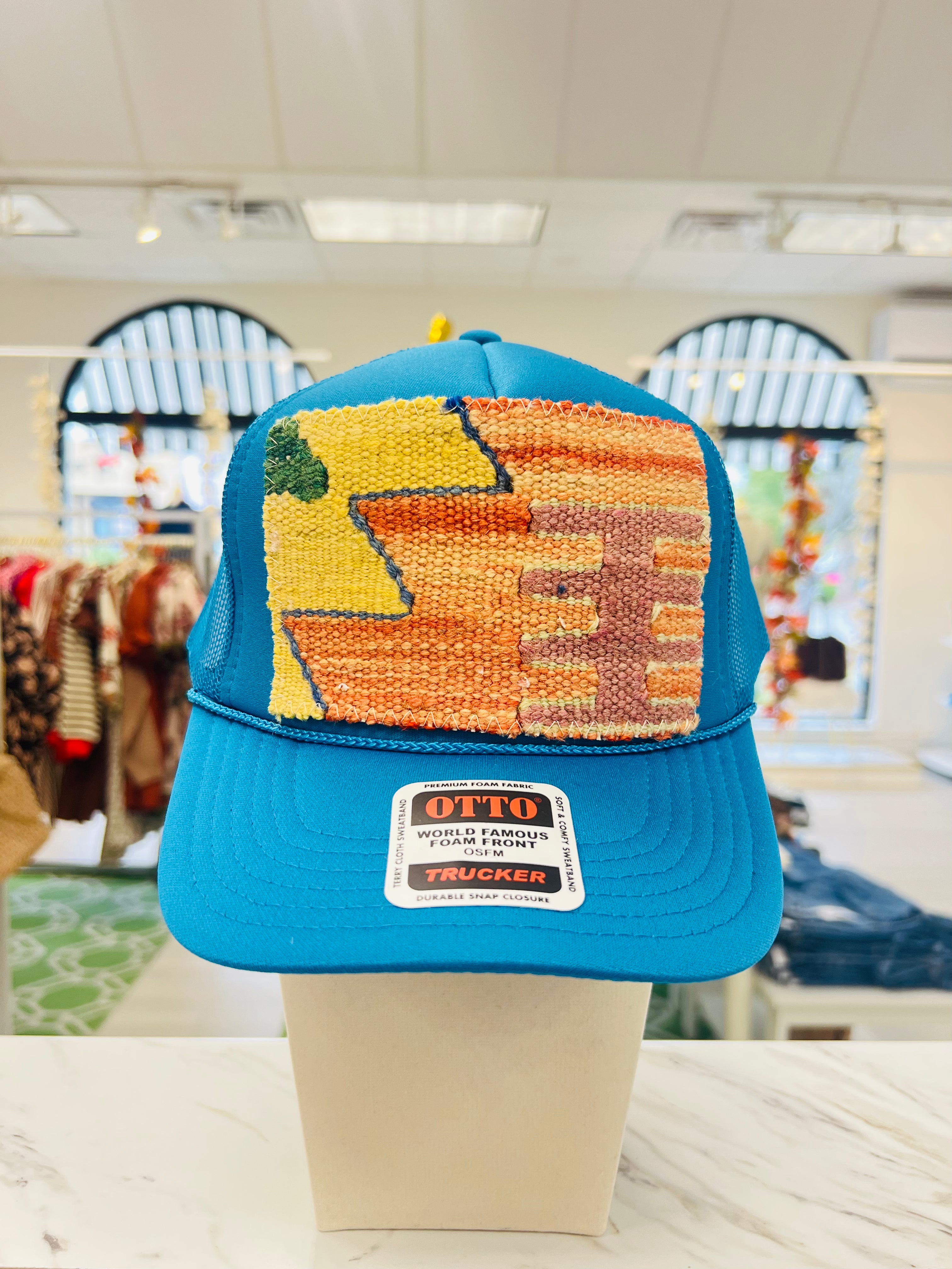 ORIJINAL Trucker Hat in Teal - Yellow/Orange/Purple Patch