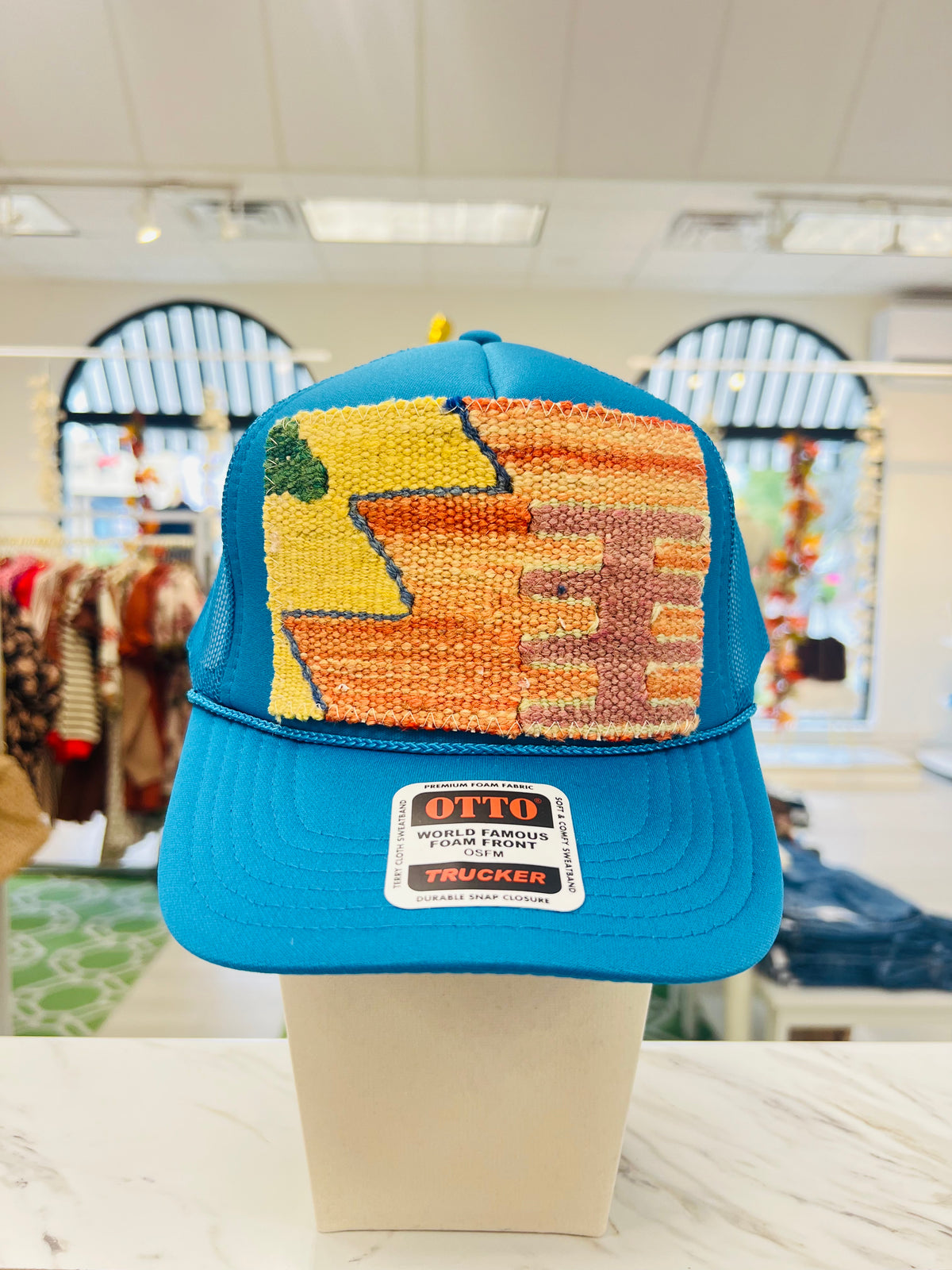 ORIJINAL Trucker Hat in Teal - Yellow/Orange/Purple Patch