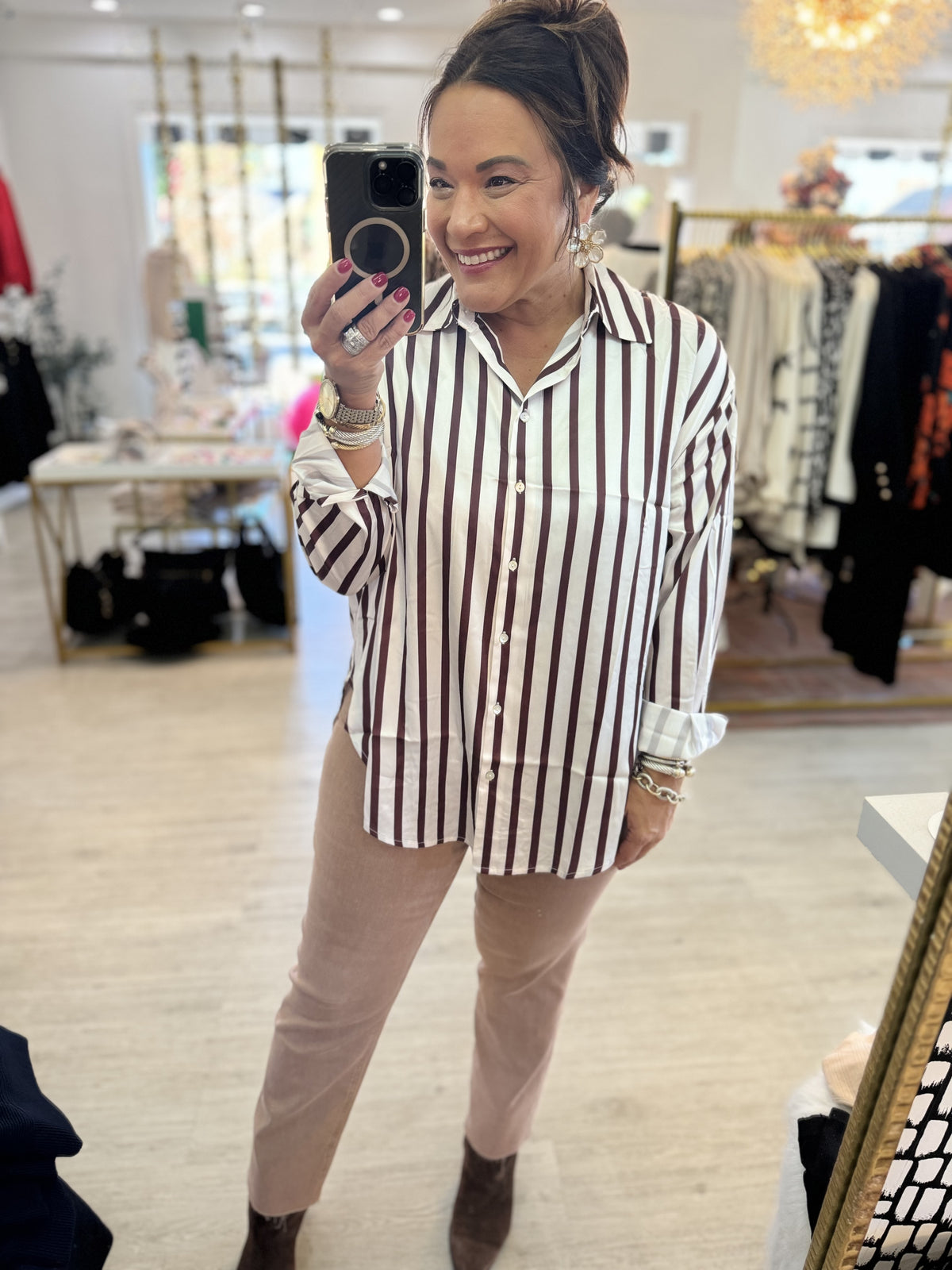 Stripes of Chocolate Blouse