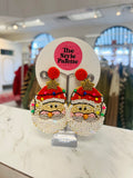 Mr. Claus Beaded Earrings