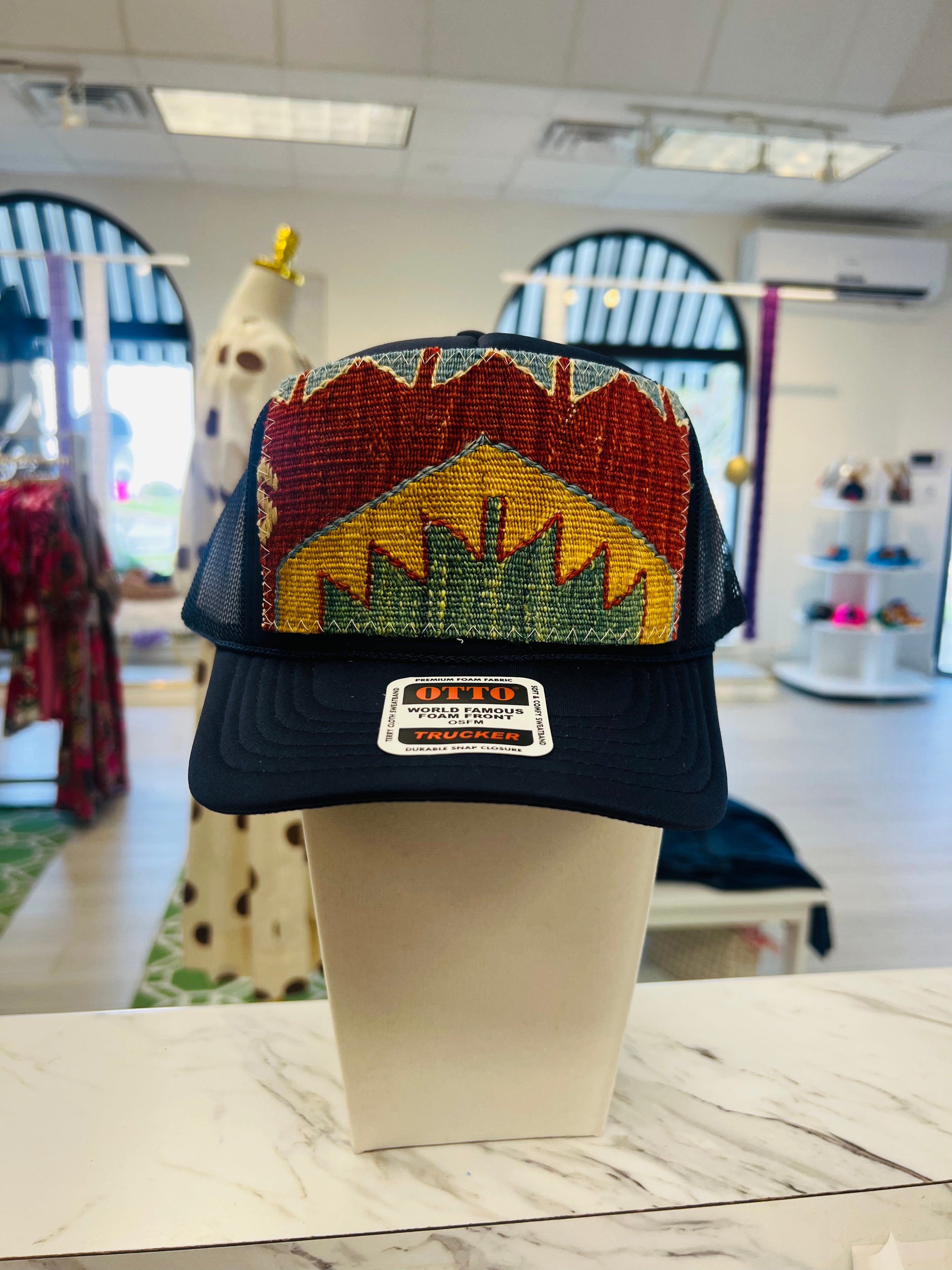 ORIJINAL Trucker Hat in Navy - Red/Teal/Yellow
