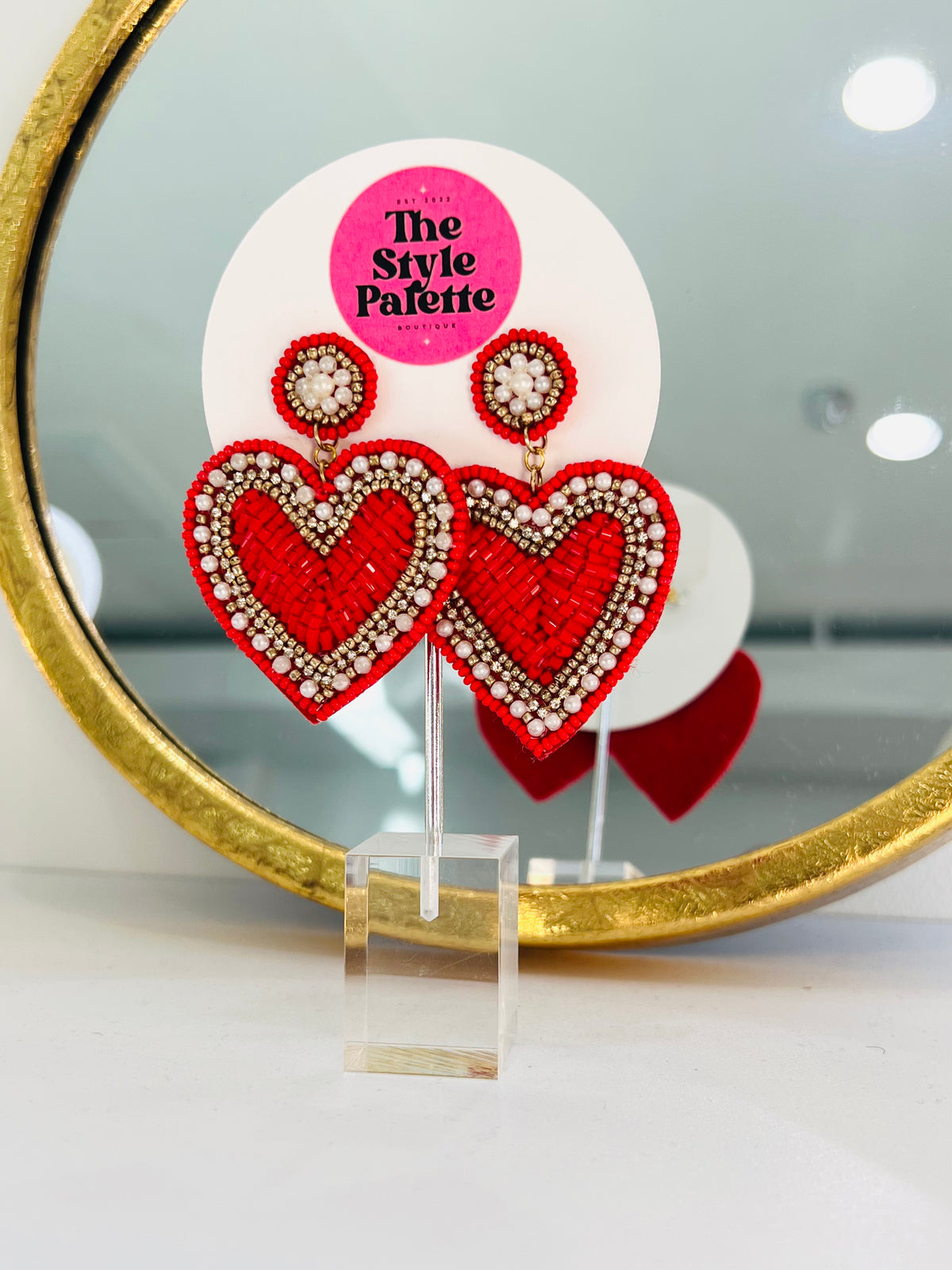 Big Red Heart Earrings