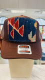 ORIJINAL Trucker Hat in Brown - Blue/Pink/Red Patch