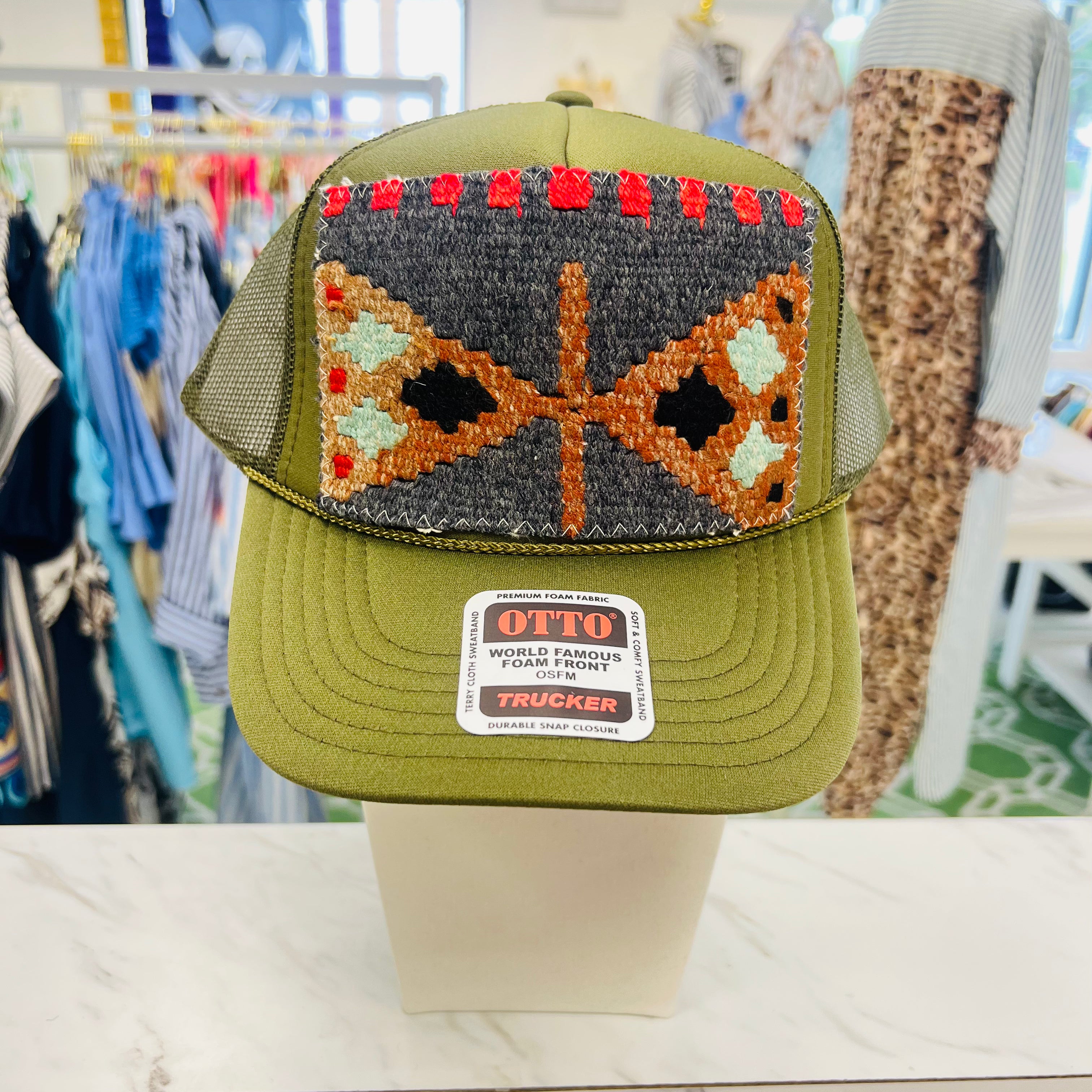 ORIJINAL Trucker Hat in Olive - Charcoal/Rust