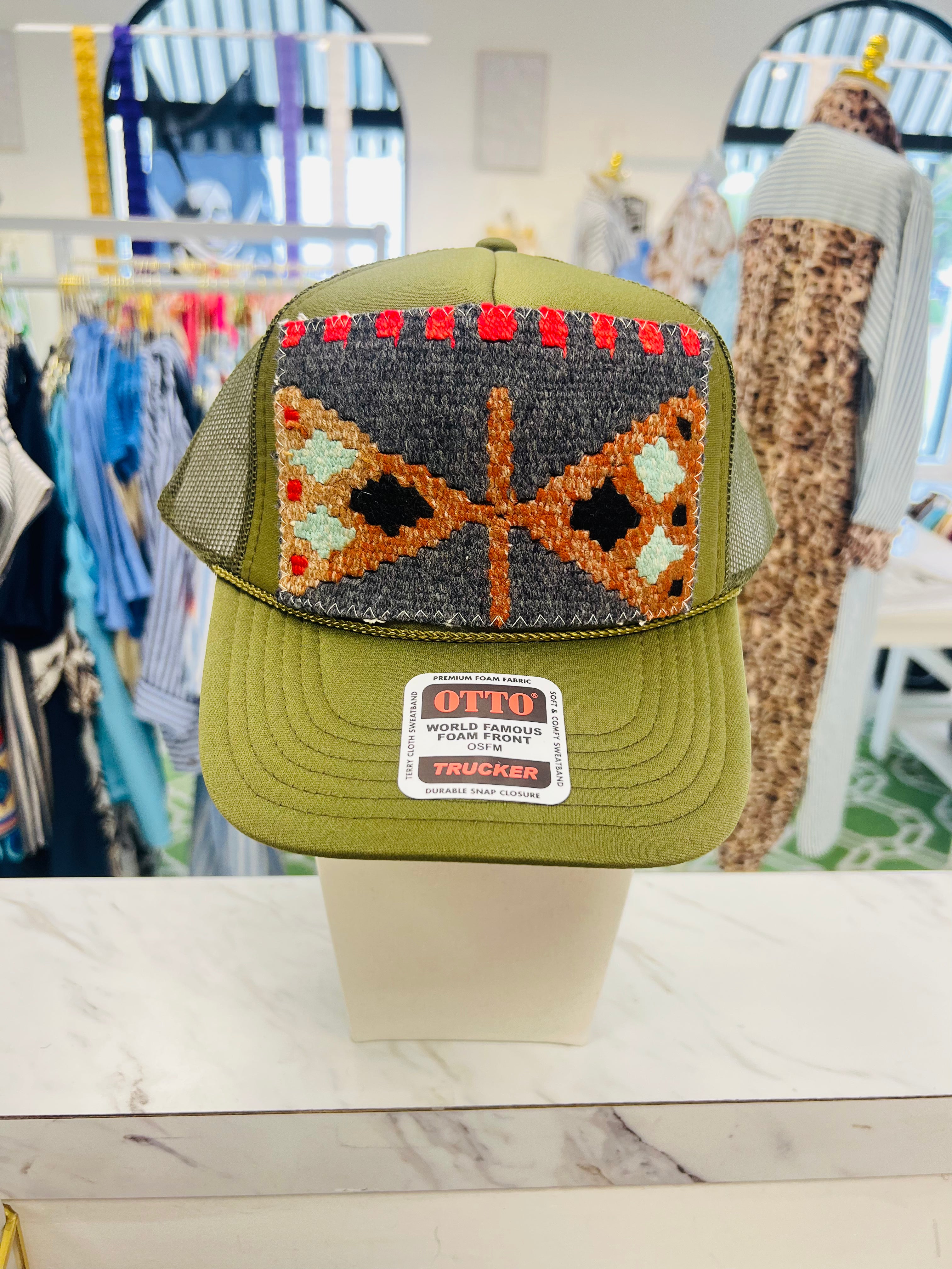 ORIJINAL Trucker Hat in Olive - Charcoal/Rust