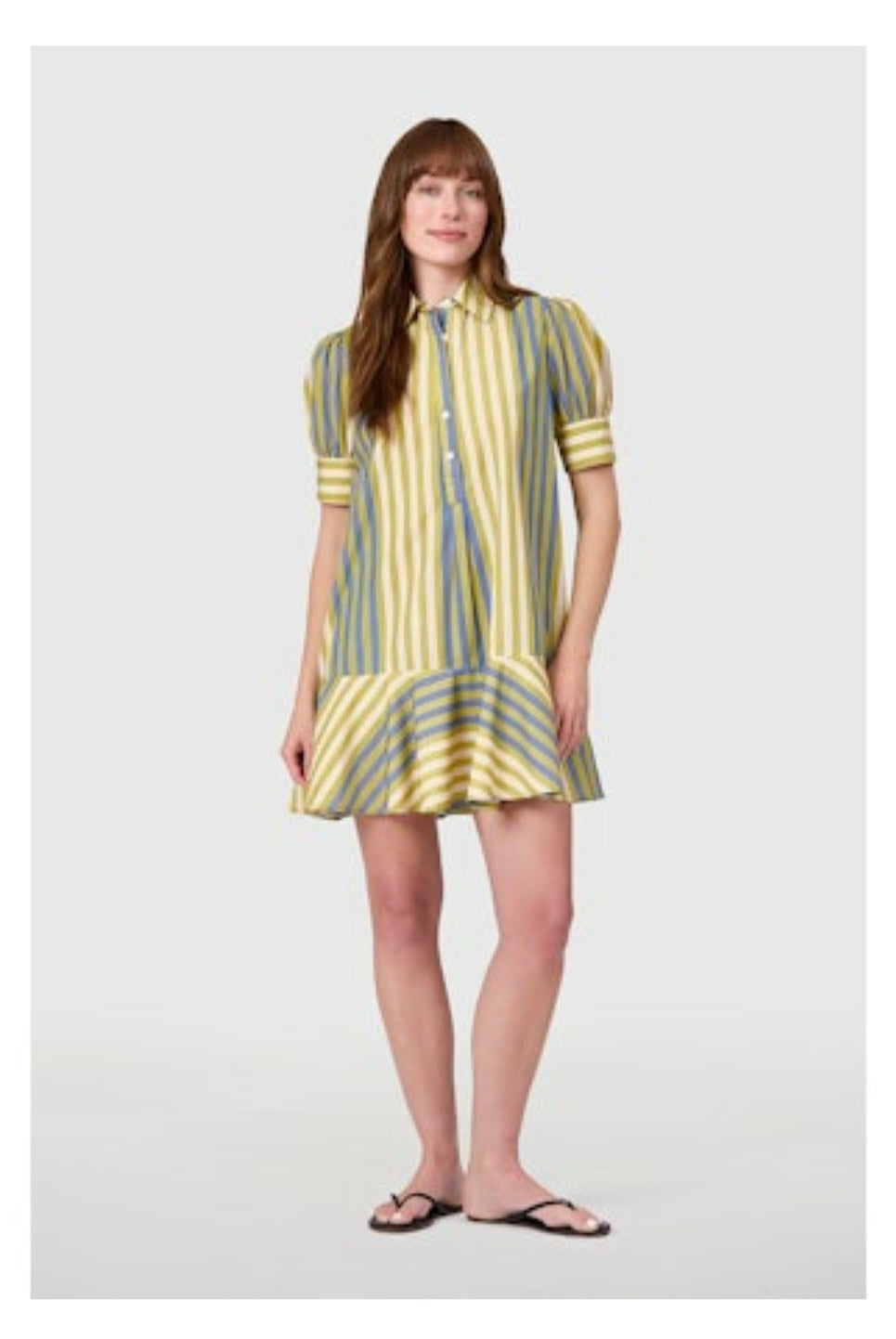LIVRO/Liv Dress-Chartreuse Stripes