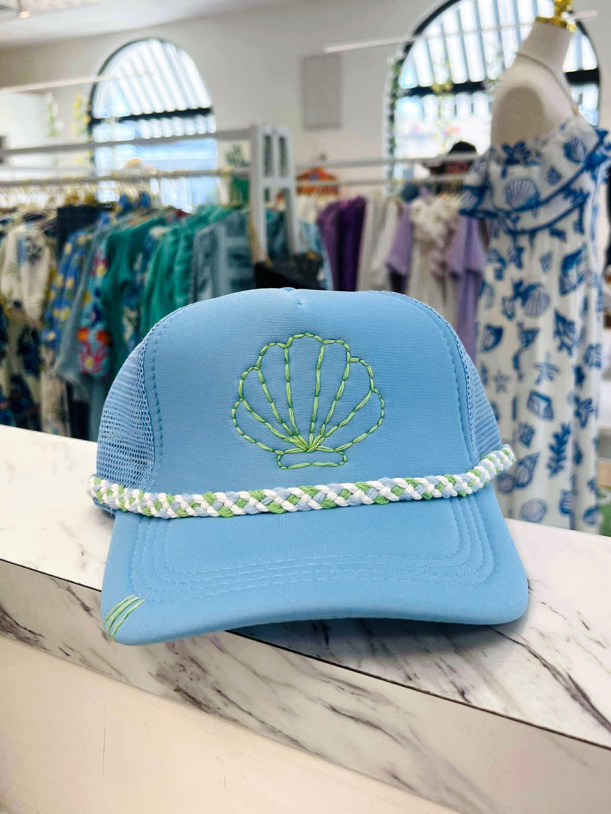 Green Turtle Shell Trucker - Tipsy Threads