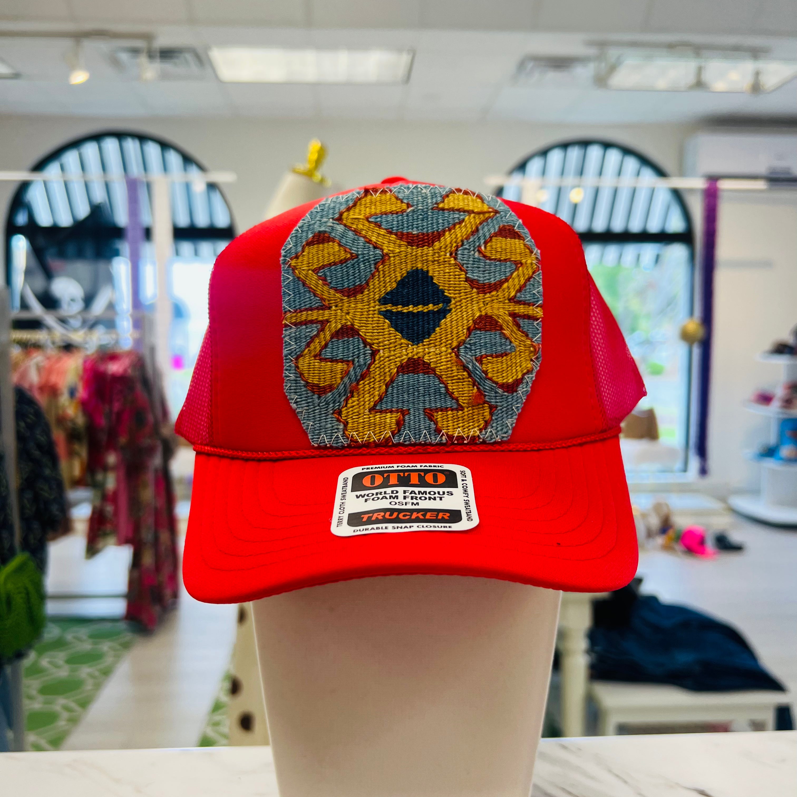 ORIJINAL Trucker Hat in Red - Blue/Light Blue/Yellow