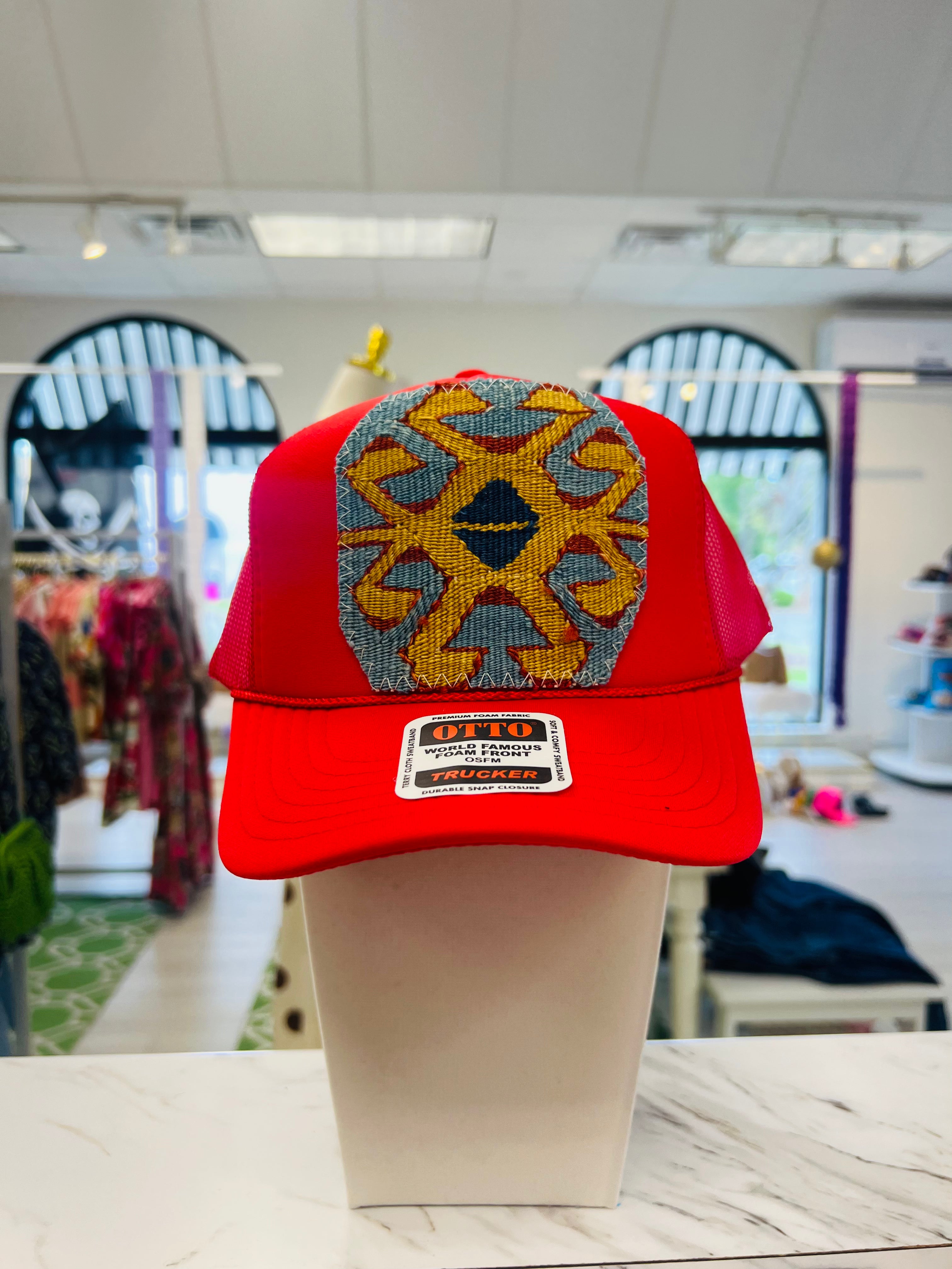 ORIJINAL Trucker Hat in Red - Blue/Light Blue/Yellow