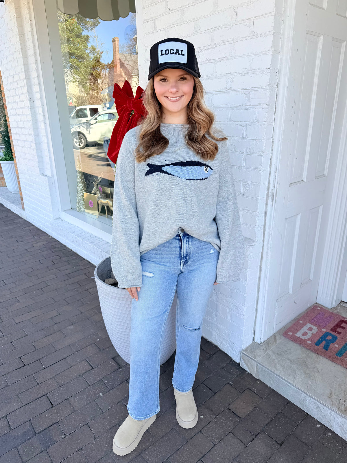 Nantucket Winter Fish Mock Neck Sweater (4 Colors)