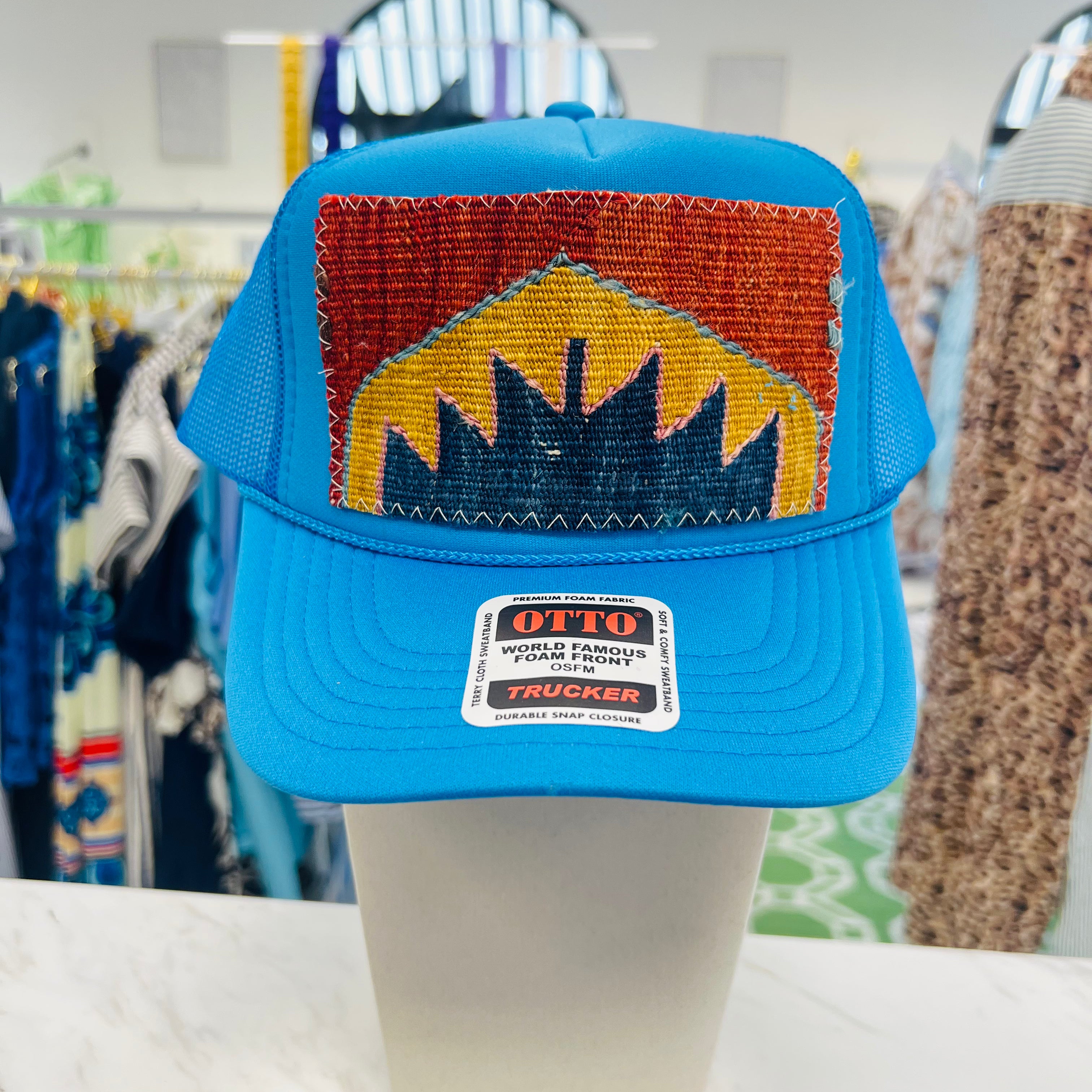 ORIJINAL Trucker Hat in Blue - Rust/Mustard/Navy
