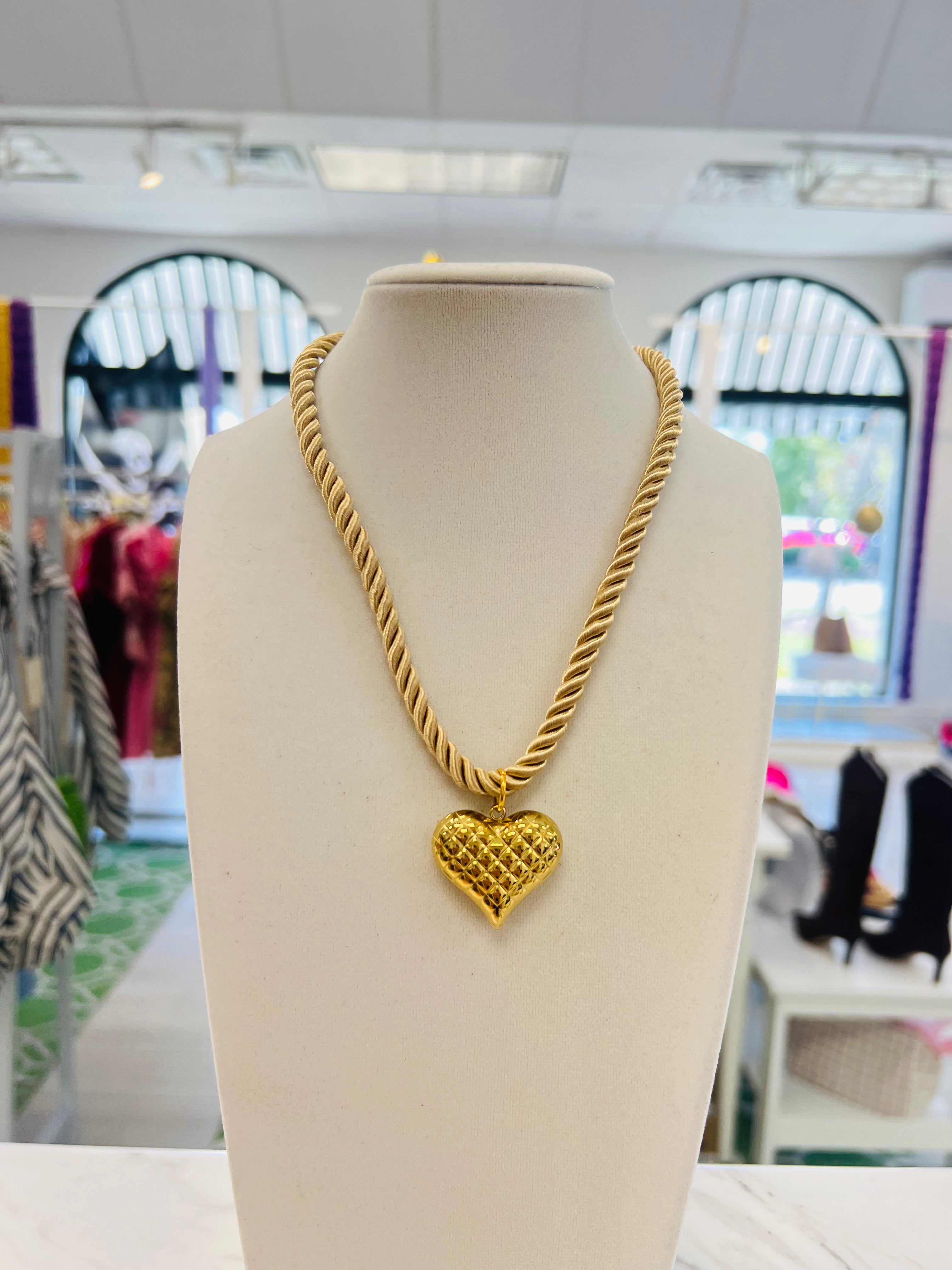 Heart of Gold Rope Necklace