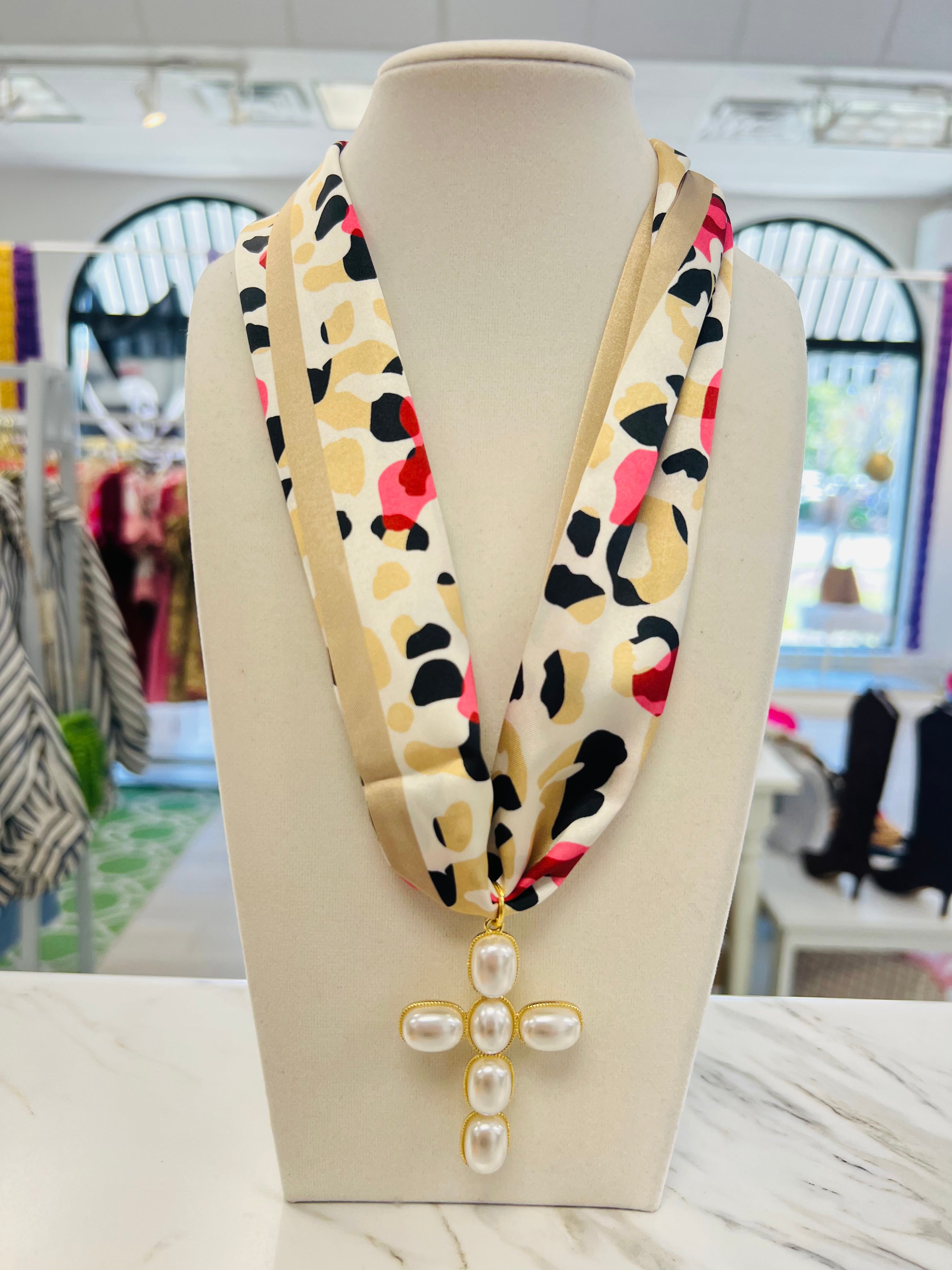 Lovely Leopard Scarf Necklace